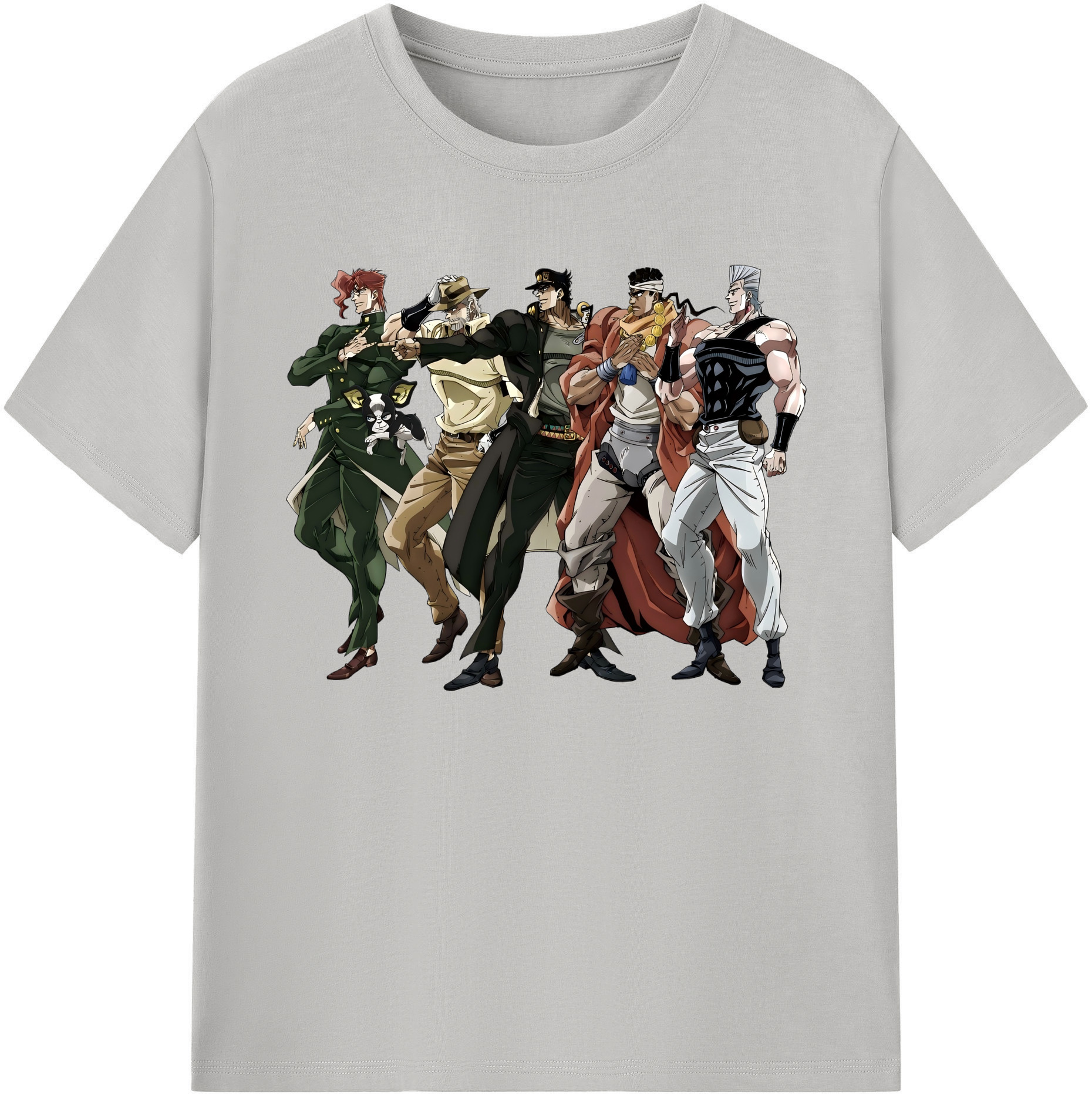 （画像用） ジョジョの奇妙な冒険 JoJo's Bizarre Adventure 綿100％ メンズ半袖Tシャツ｜肌触りやわらか＆通気性