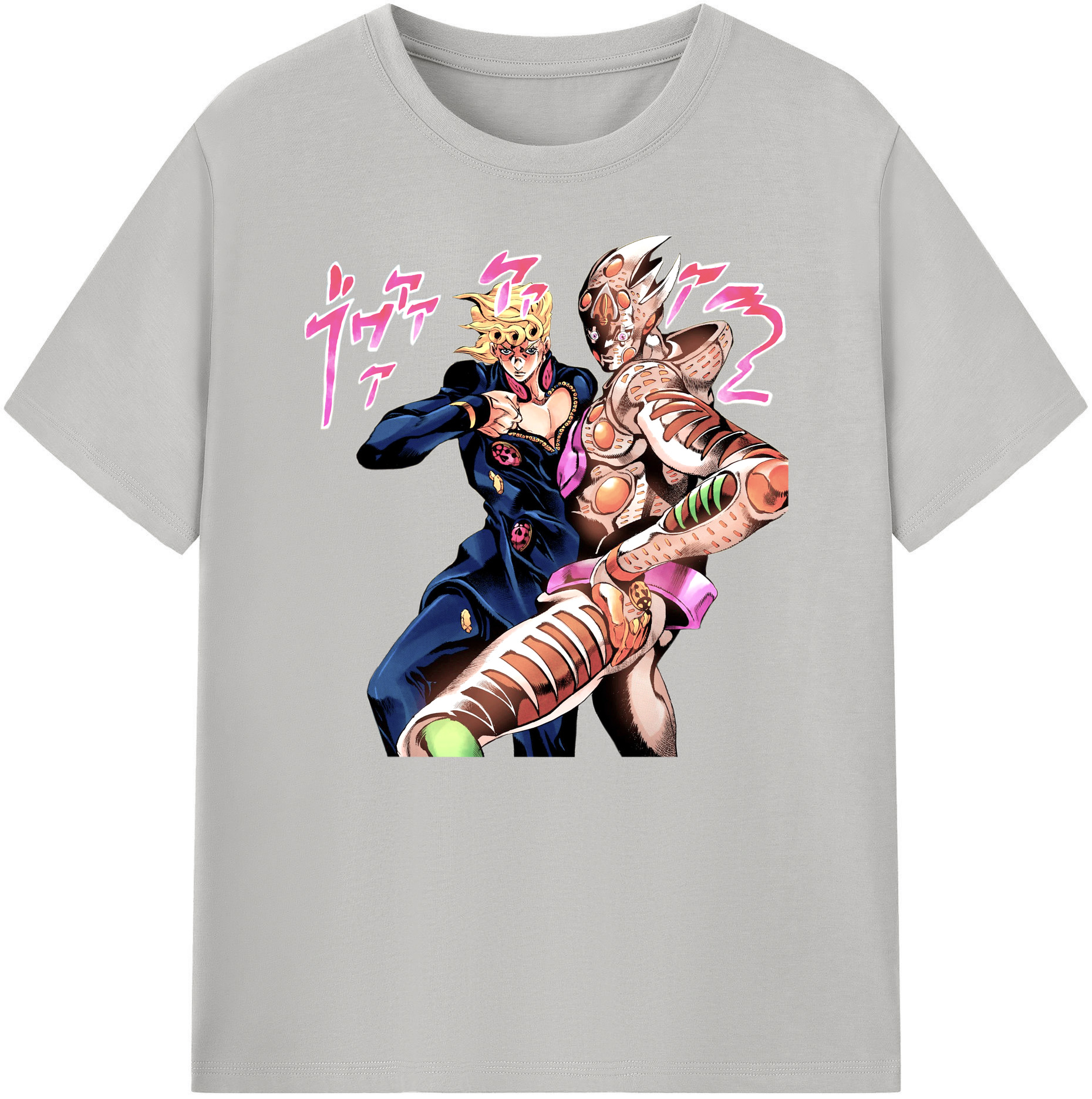 （画像用） ジョジョの奇妙な冒険 ジョルノ?ジョバァーナ JoJo's Bizarre Adventure Giorno Giovanna 綿100％ メンズ半袖Tシャツ｜肌触りやわらか＆通気性