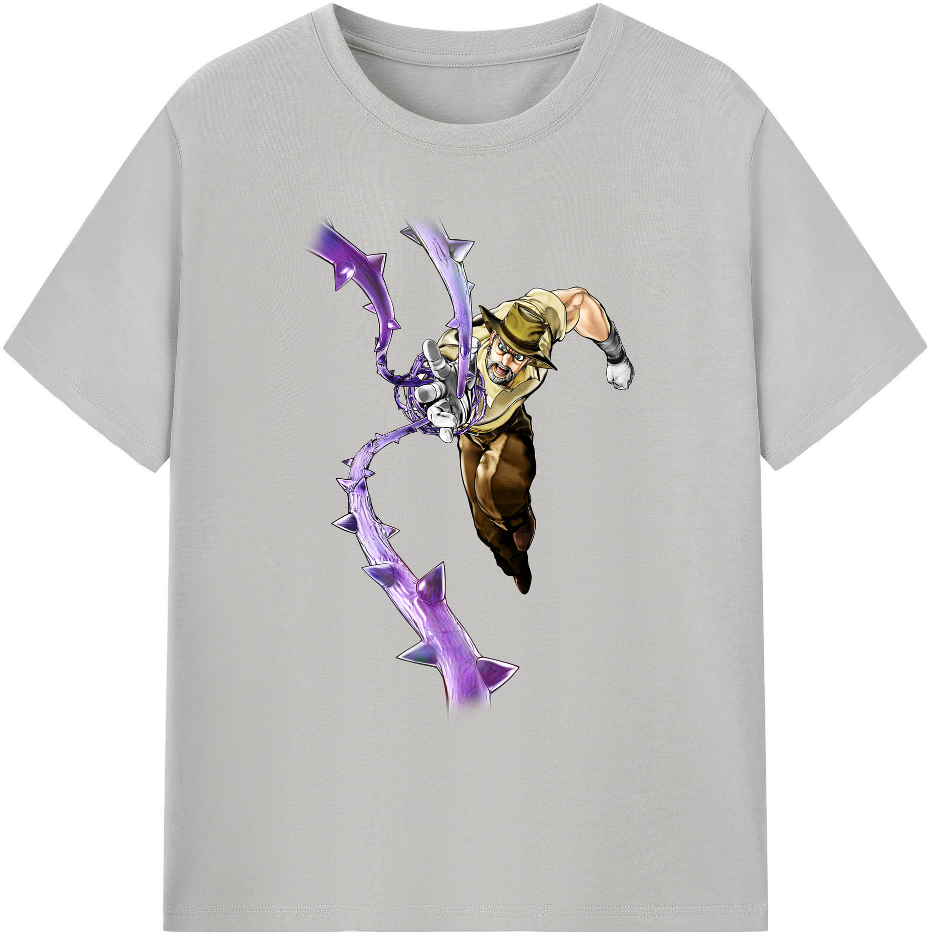 （画像用） ジョジョの奇妙な冒険 ジョセフ?ジョースター JoJo's Bizarre Adventure Joseph Joestar 綿100％ メンズ半袖Tシャツ｜肌触りやわらか＆通気性