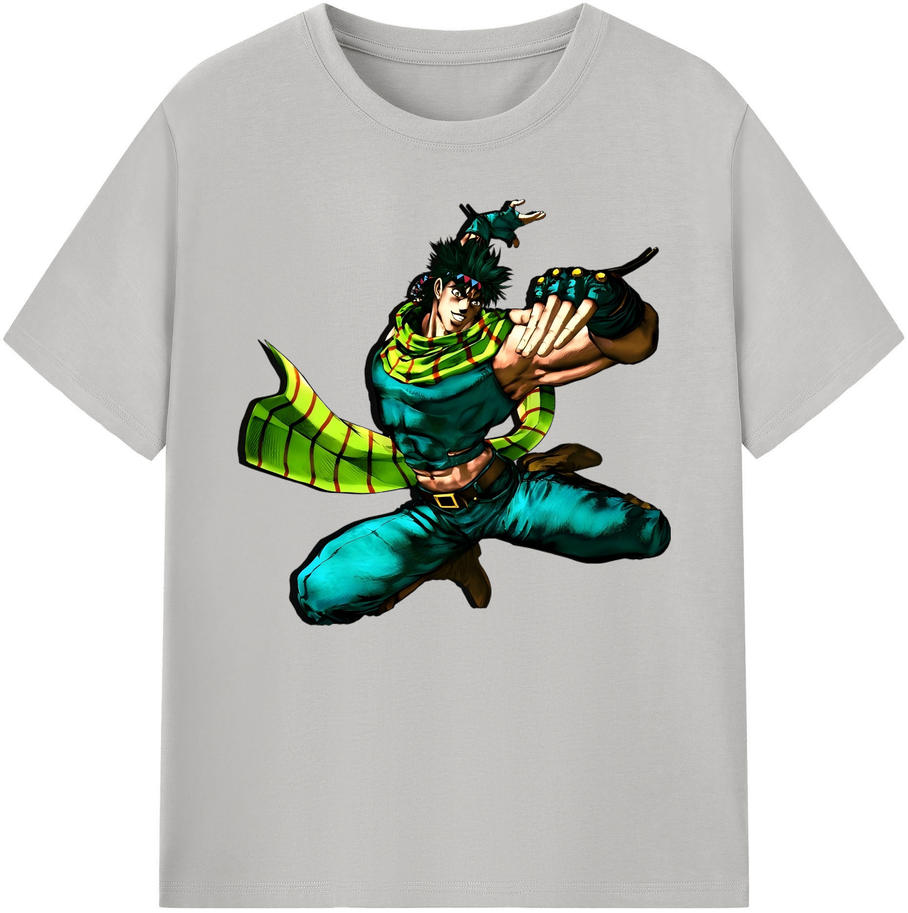 （画像用） ジョジョの奇妙な冒険 ジョセフ?ジョースター JoJo's Bizarre Adventure Joseph Joestar 綿100％ メンズ半袖Tシャツ｜肌触りやわらか＆通気性