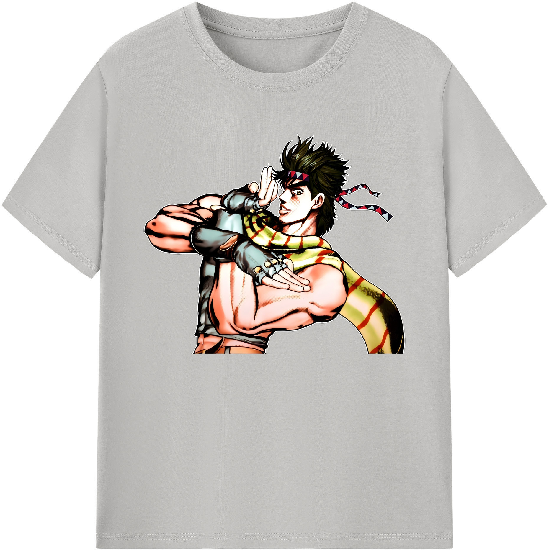 （画像用） ジョジョの奇妙な冒険 ジョセフ?ジョースター JoJo's Bizarre Adventure Joseph Joestar 綿100％ メンズ半袖Tシャツ｜肌触りやわらか＆通気性