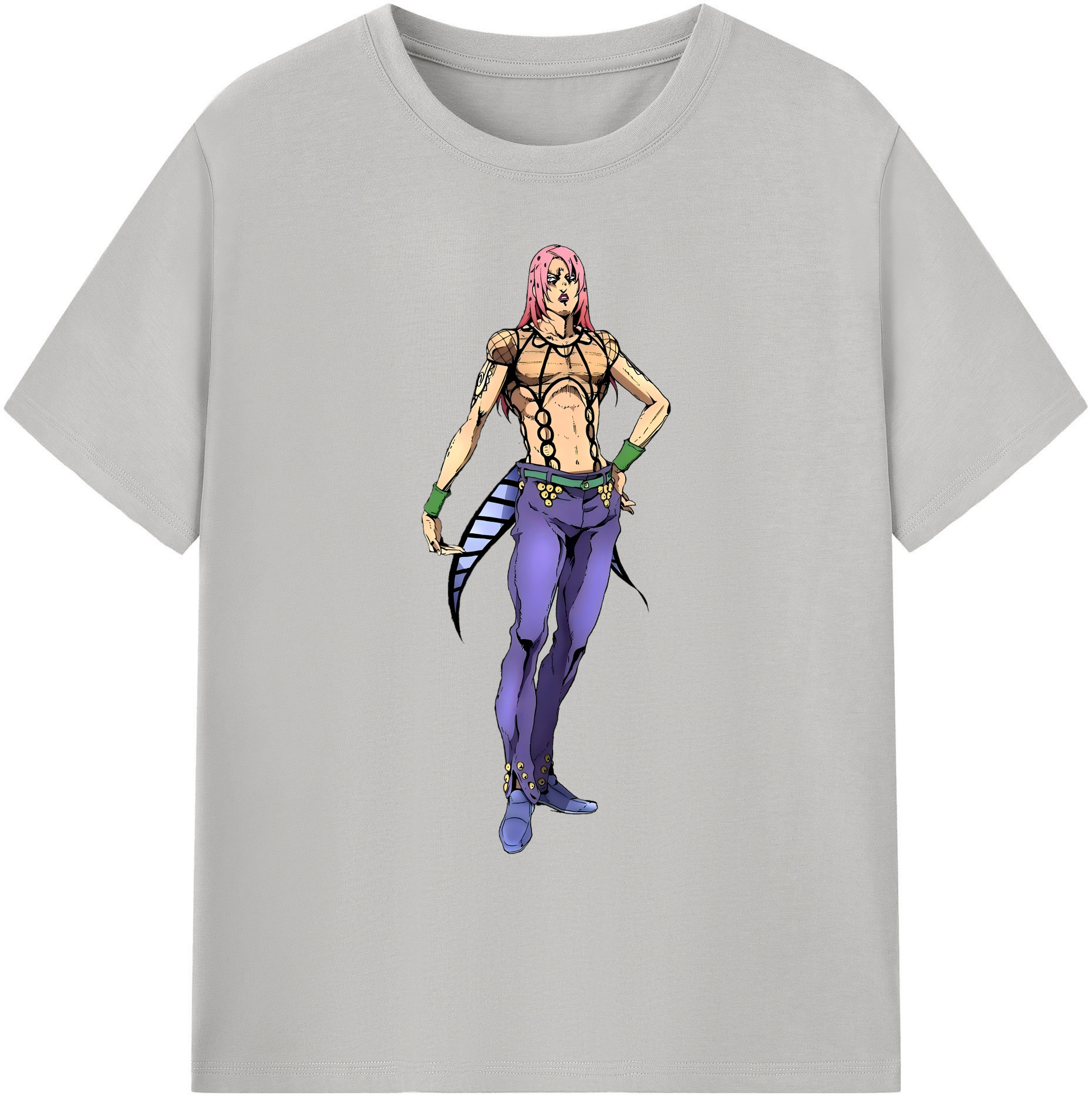 （画像用） ジョジョの奇妙な冒険 ビネガー?ドッピオ JoJo's Bizarre Adventure Vinegar Doppio 綿100％ メンズ半袖Tシャツ｜肌触りやわらか＆通気性