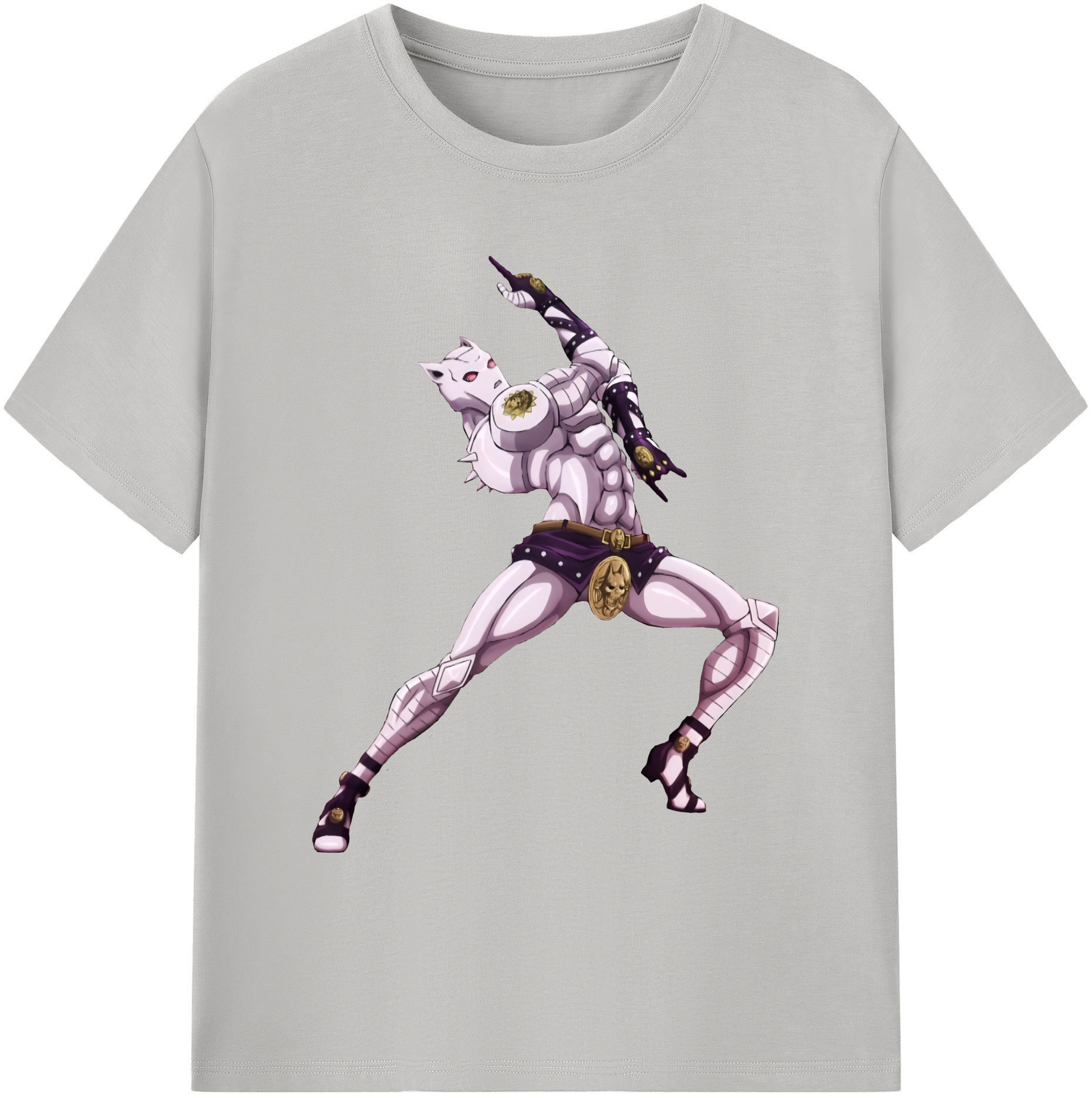 （画像用） ジョジョの奇妙な冒険 きら よしかげ JoJo's Bizarre Adventure Kira Yoshikage 綿100％ メンズ半袖Tシャツ｜肌触りやわらか＆通気性