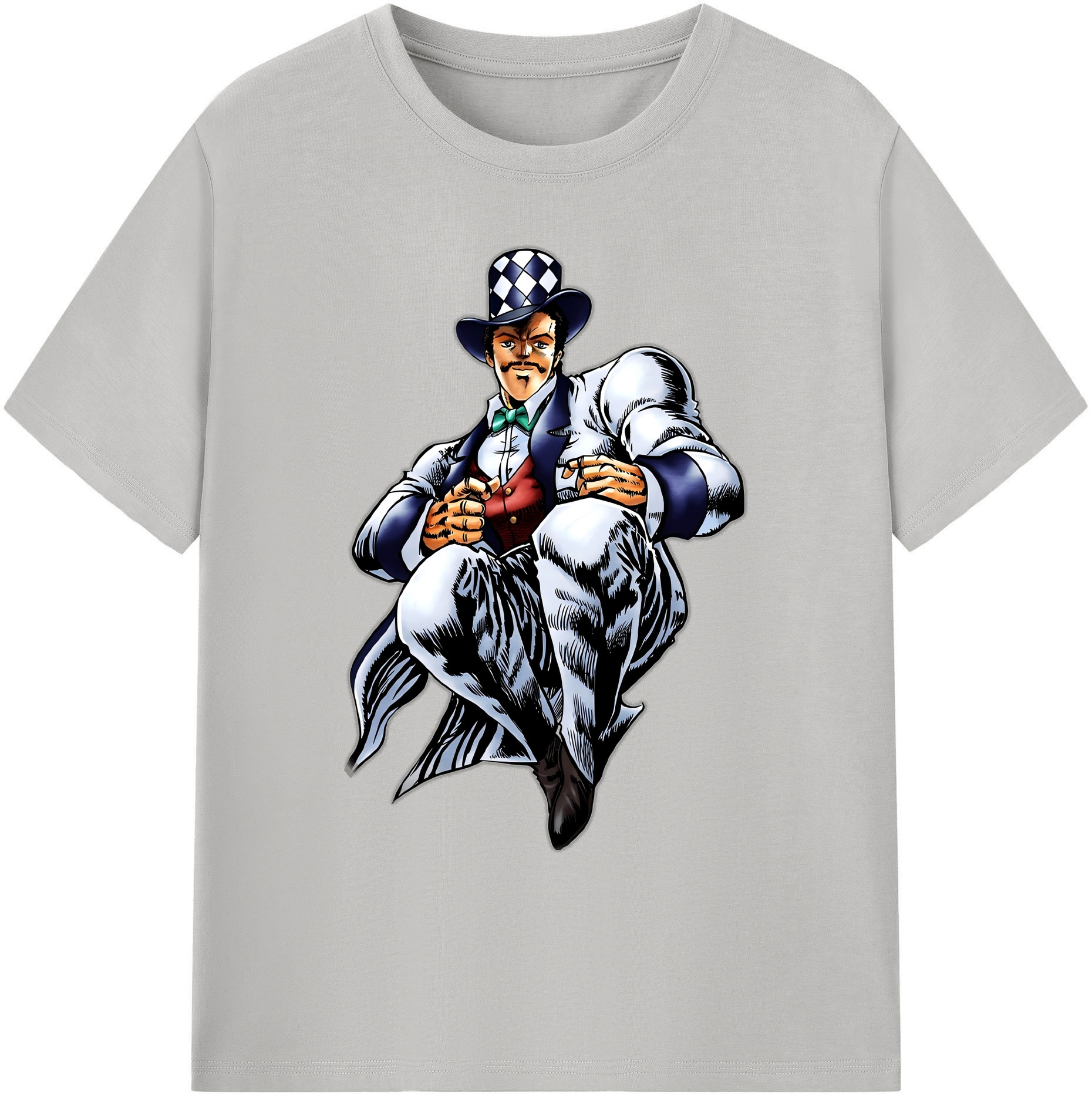 （画像用） ジョジョの奇妙な冒険 ウィル?アントニオ?ツェペリ JoJo's Bizarre Adventure Will Anthonio Zeppeli 綿100％ メンズ半袖Tシャツ｜肌触りやわらか＆通気性