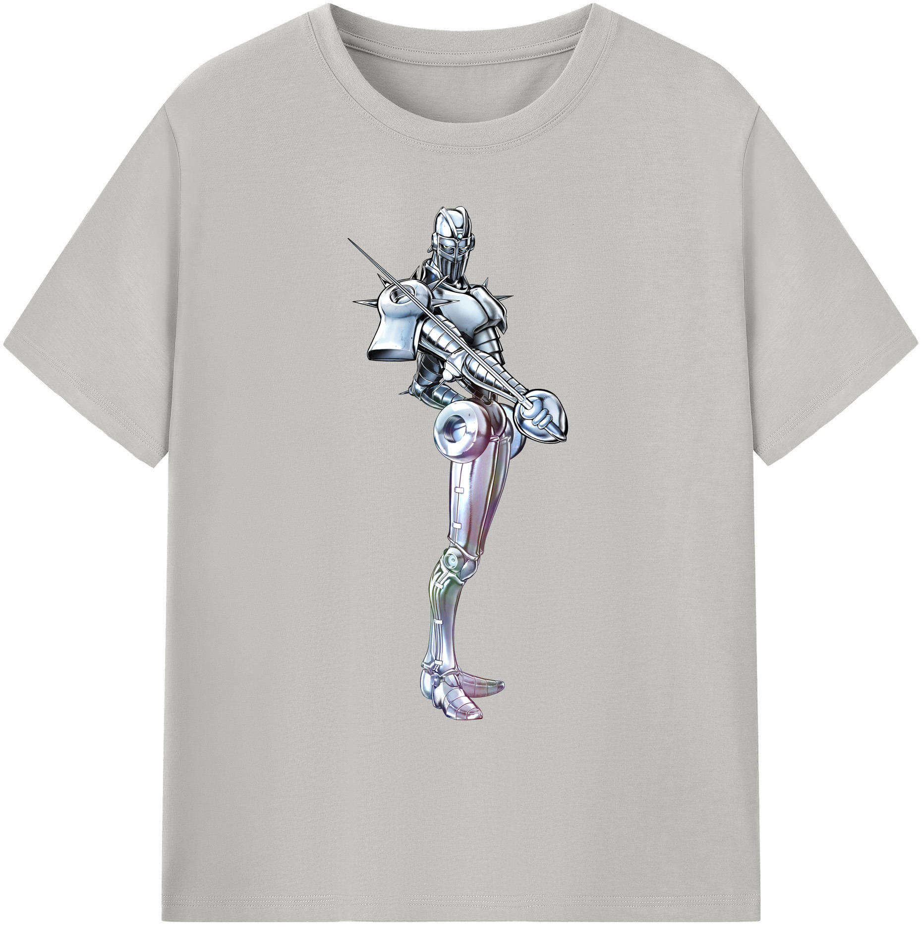 （画像用） ジョジョの奇妙な冒険 ジャン＝ピエール?ポルナレフ JoJo's Bizarre Adventure Jan Pierre Polnareff 綿100％ メンズ半袖Tシャツ｜肌触りやわらか＆通気性
