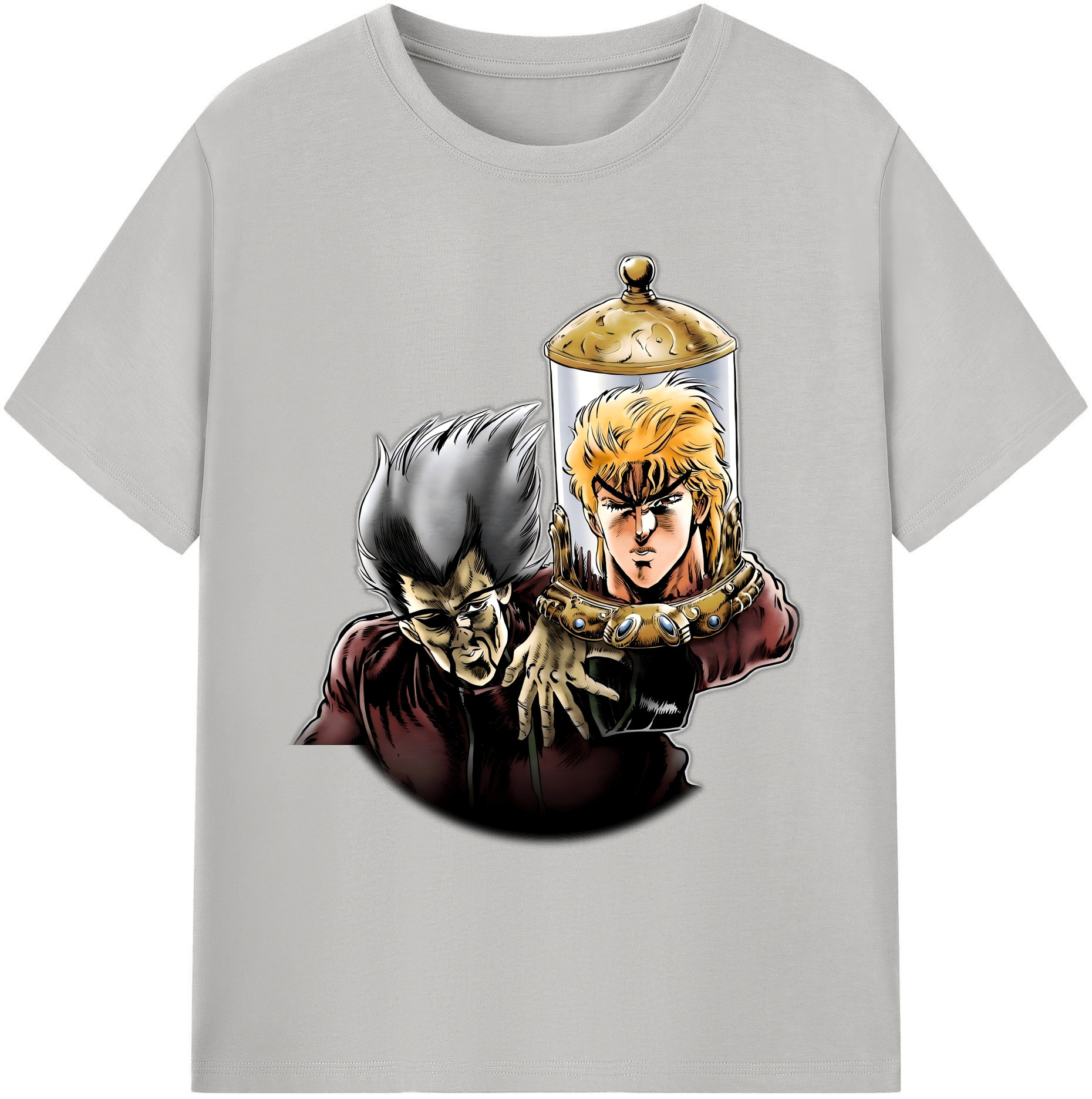 （画像用） ジョジョの奇妙な冒険 ディオ?ブランドー JoJo's Bizarre Adventure Dio Brando 綿100％ メンズ半袖Tシャツ｜肌触りやわらか＆通気性