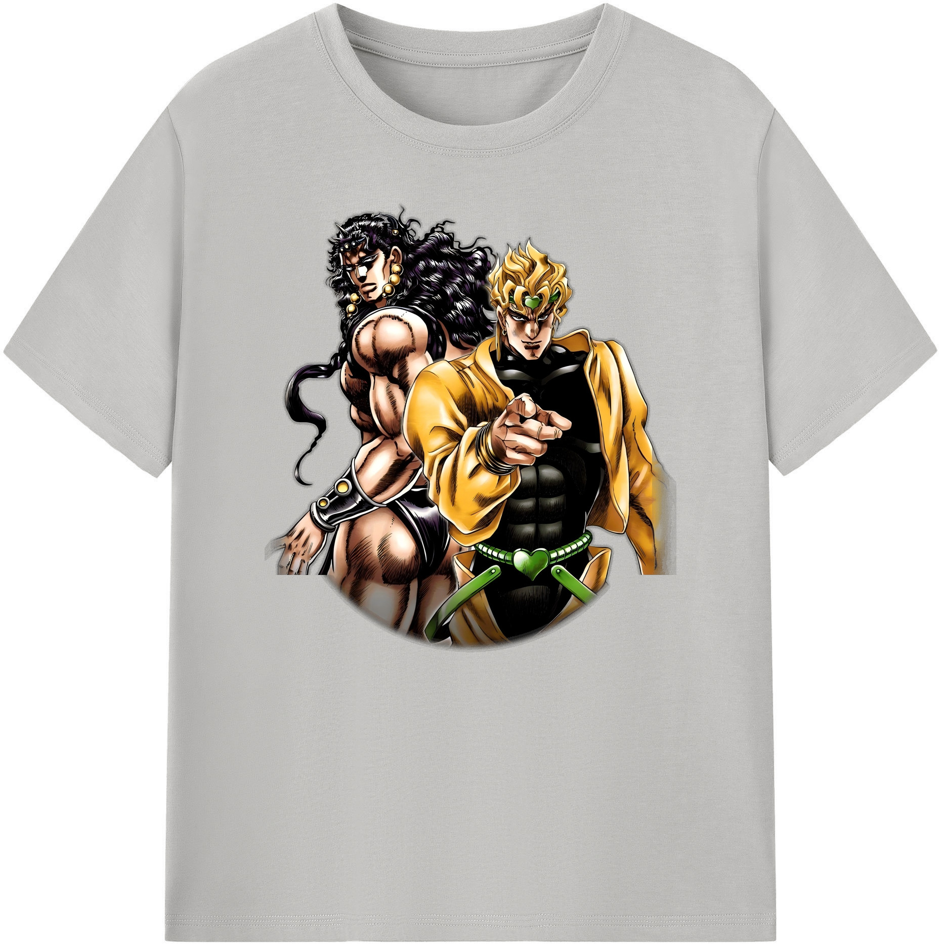 （画像用） ジョジョの奇妙な冒険 ディオ?ブランドー JoJo's Bizarre Adventure Dio Brando 綿100％ メンズ半袖Tシャツ｜肌触りやわらか＆通気性