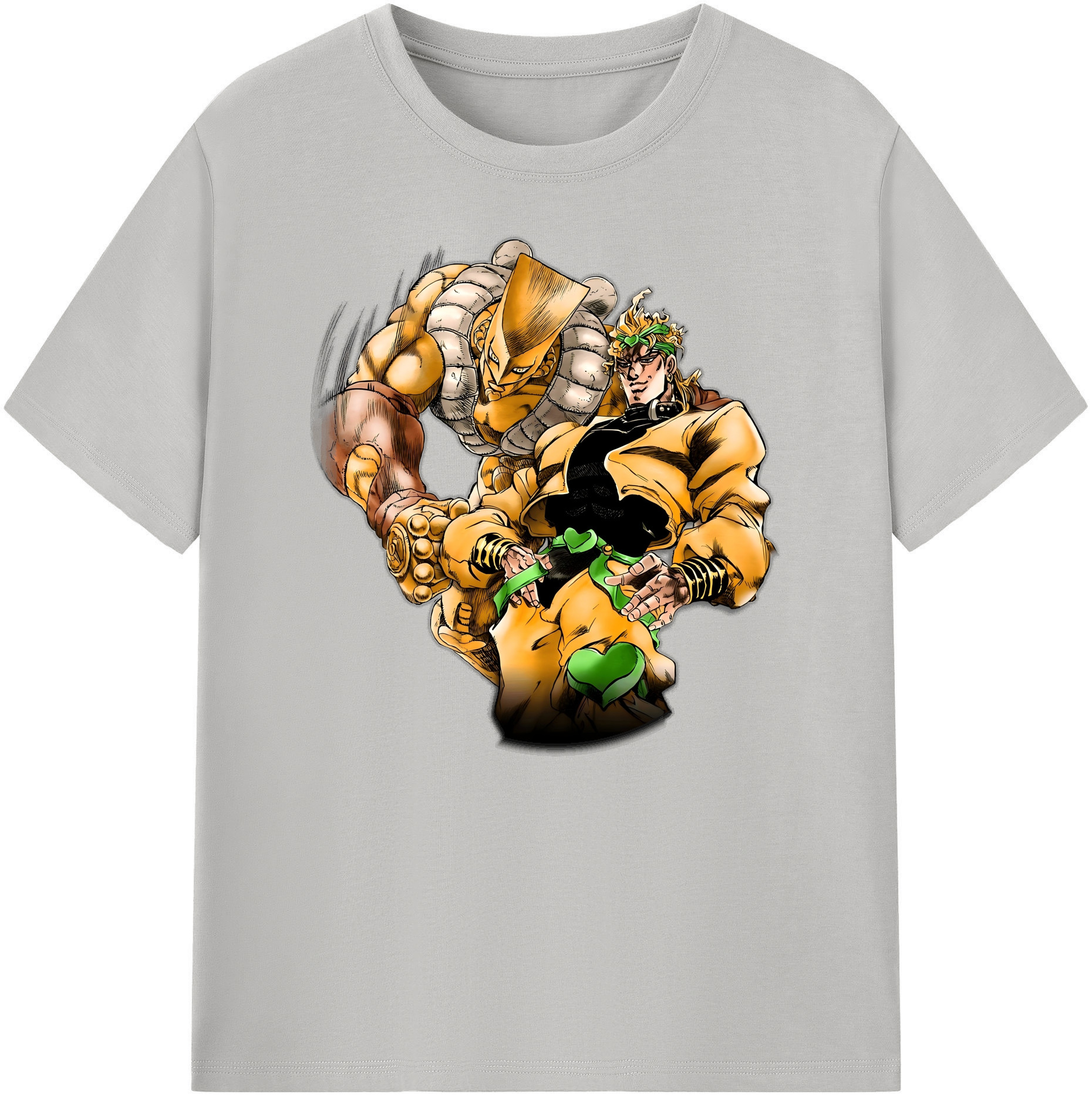 （画像用） ジョジョの奇妙な冒険 ディオ?ブランドー JoJo's Bizarre Adventure Dio Brando 綿100％ メンズ半袖Tシャツ｜肌触りやわらか＆通気性