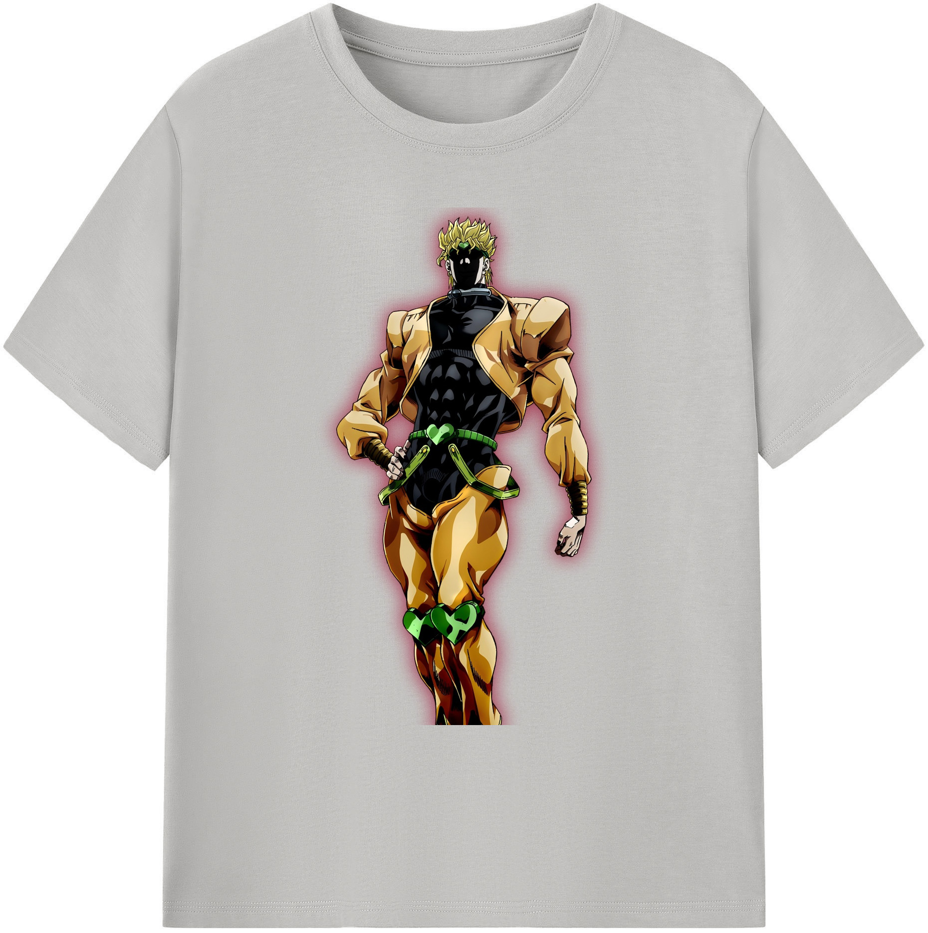 （画像用） ジョジョの奇妙な冒険 ディオ?ブランドー JoJo's Bizarre Adventure Dio Brando 綿100％ メンズ半袖Tシャツ｜肌触りやわらか＆通気性
