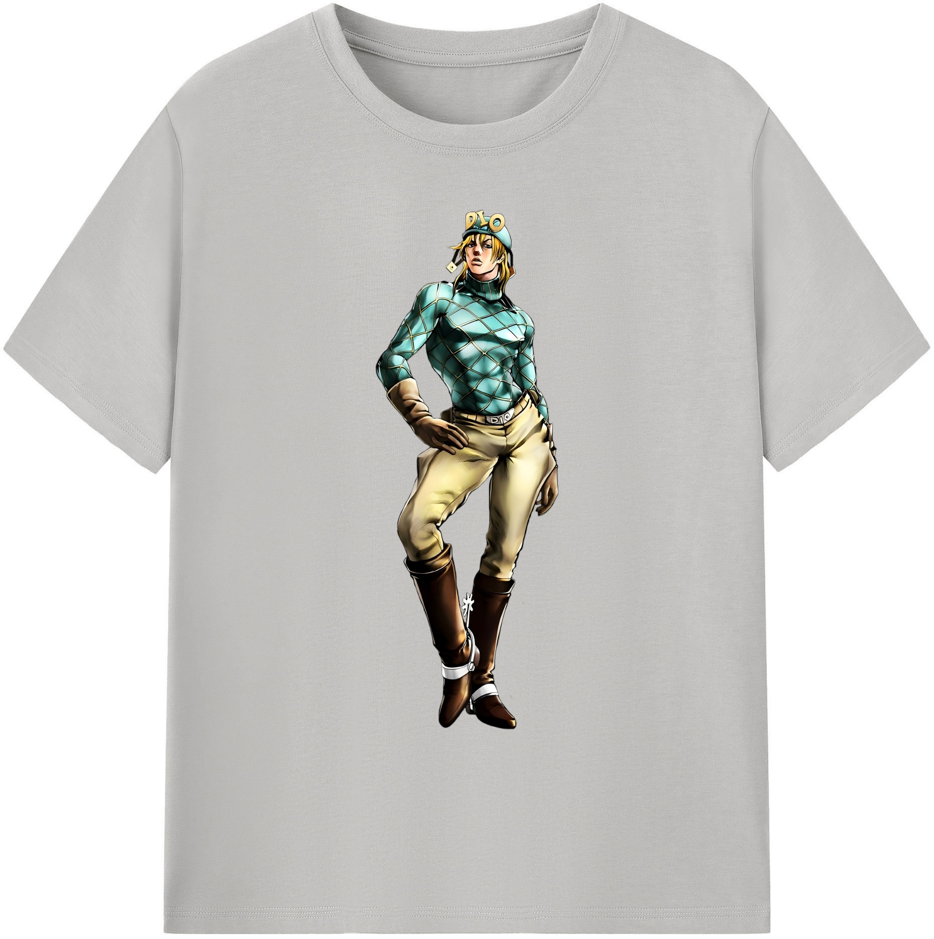 （画像用） ジョジョの奇妙な冒険 ディオ?ブランドー JoJo's Bizarre Adventure Dio Brando 綿100％ メンズ半袖Tシャツ｜肌触りやわらか＆通気性
