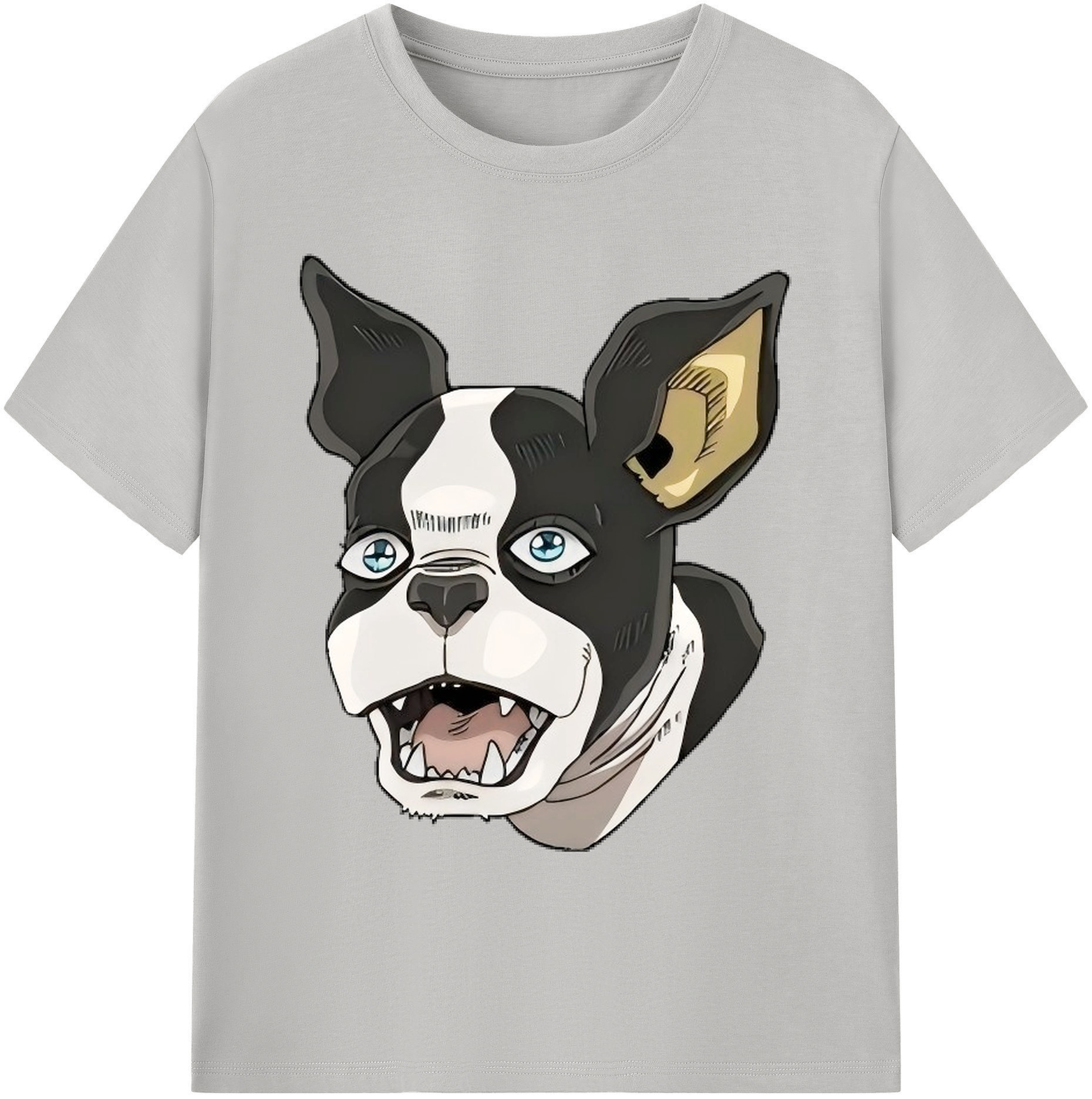 （画像用） ジョジョの奇妙な冒険 イギー JoJo's Bizarre Adventure Iggy 綿100％ メンズ半袖Tシャツ｜肌触りやわらか＆通気性