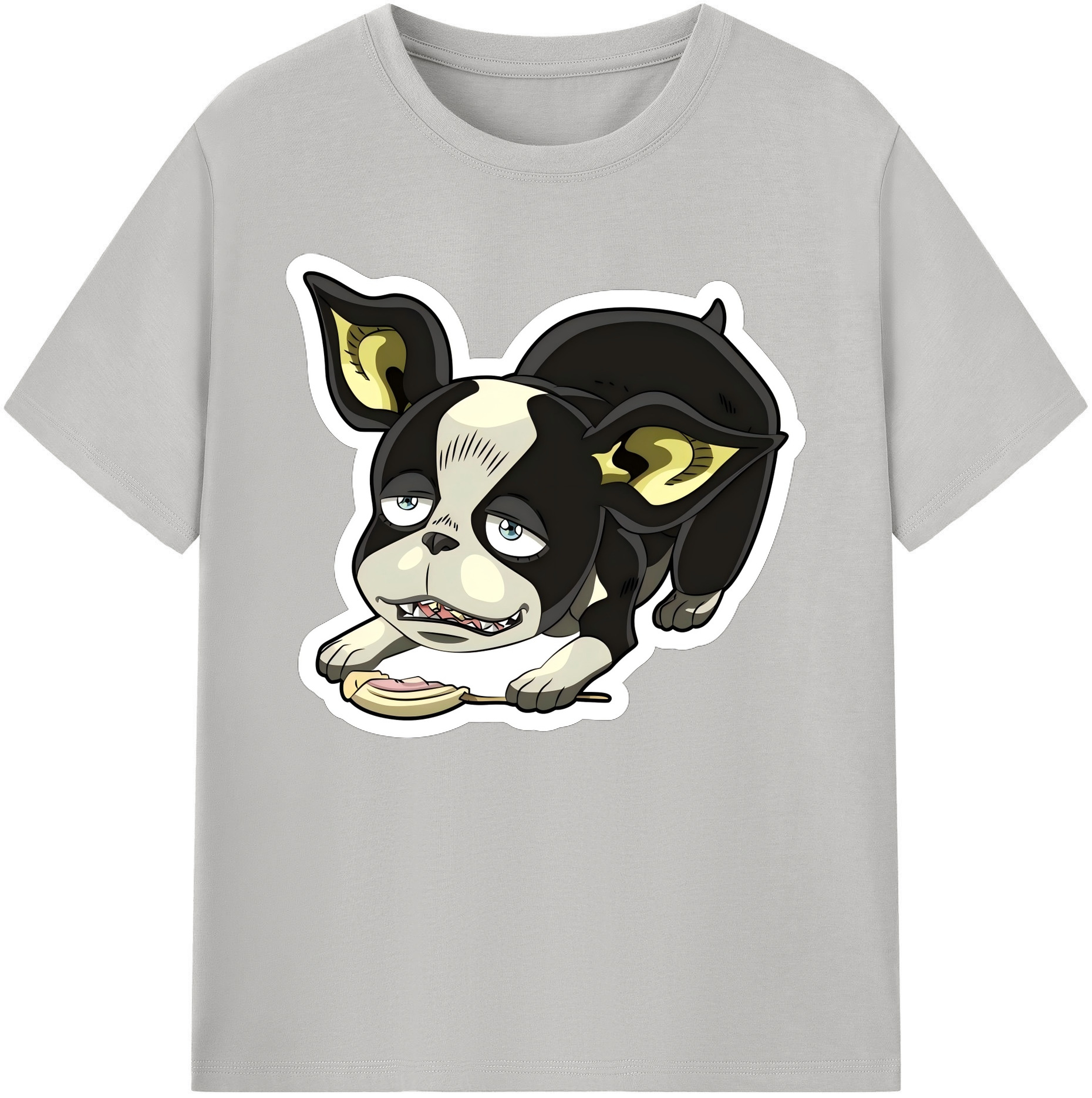（画像用） ジョジョの奇妙な冒険 イギー JoJo's Bizarre Adventure Iggy 綿100％ メンズ半袖Tシャツ｜肌触りやわらか＆通気性