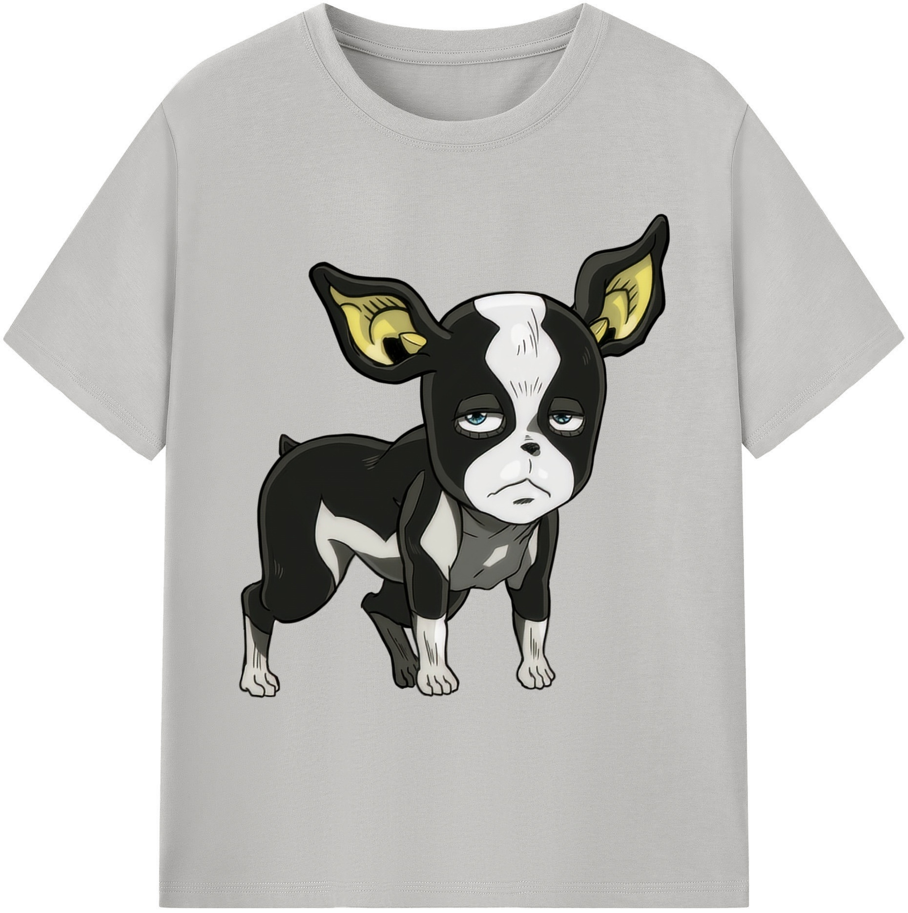 （画像用） ジョジョの奇妙な冒険 イギー JoJo's Bizarre Adventure Iggy 綿100％ メンズ半袖Tシャツ｜肌触りやわらか＆通気性