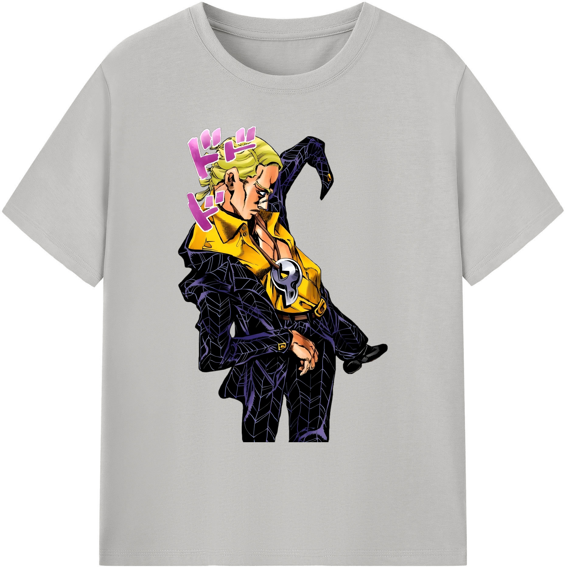 （画像用） ジョジョの奇妙な冒険 プロシュート JoJo's Bizarre Adventure Prosciutto 綿100％ メンズ半袖Tシャツ｜肌触りやわらか＆通気性