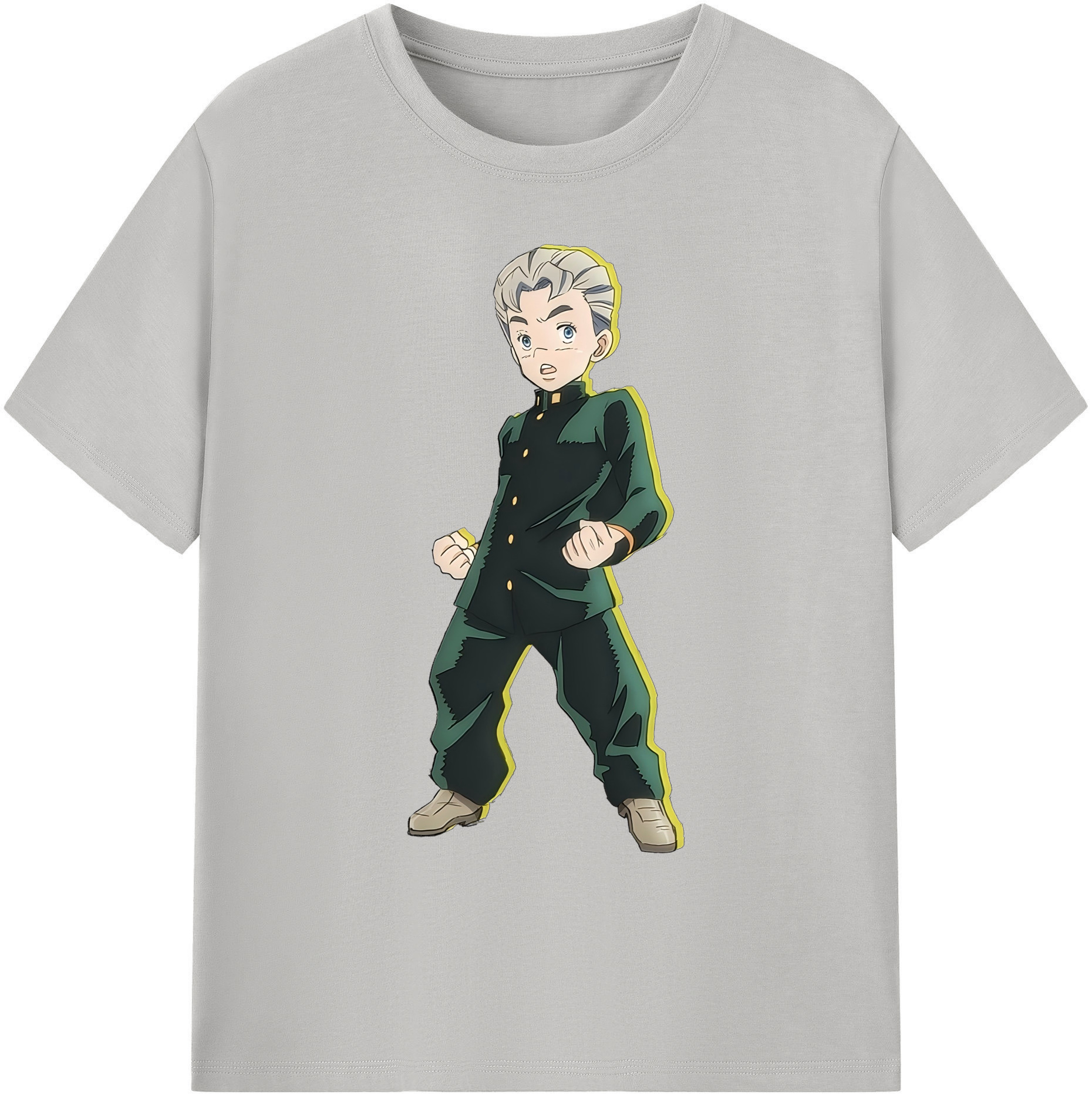 （画像用） ジョジョの奇妙な冒険 広瀨康一 JoJo's Bizarre Adventure Hirose Koichi 綿100％ メンズ半袖Tシャツ｜肌触りやわらか＆通気性