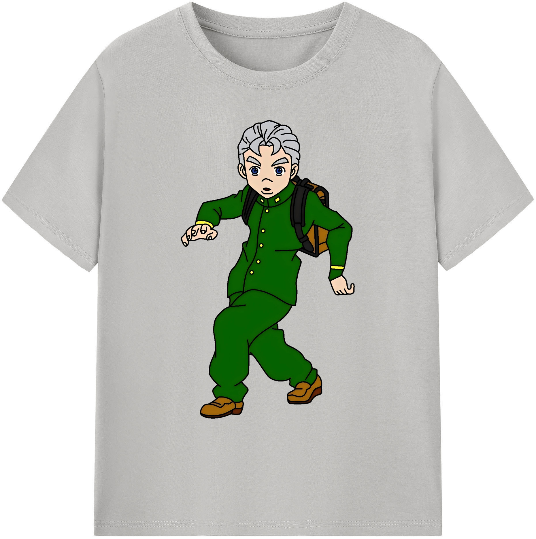 （画像用） ジョジョの奇妙な冒険 広瀨康一 JoJo's Bizarre Adventure Hirose Koichi 綿100％ メンズ半袖Tシャツ｜肌触りやわらか＆通気性