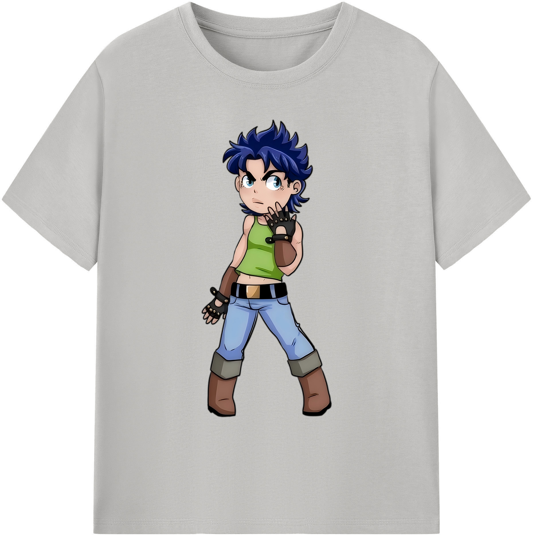 （画像用） ジョジョの奇妙な冒険 広瀨康一 JoJo's Bizarre Adventure Hirose Koichi 綿100％ メンズ半袖Tシャツ｜肌触りやわらか＆通気性