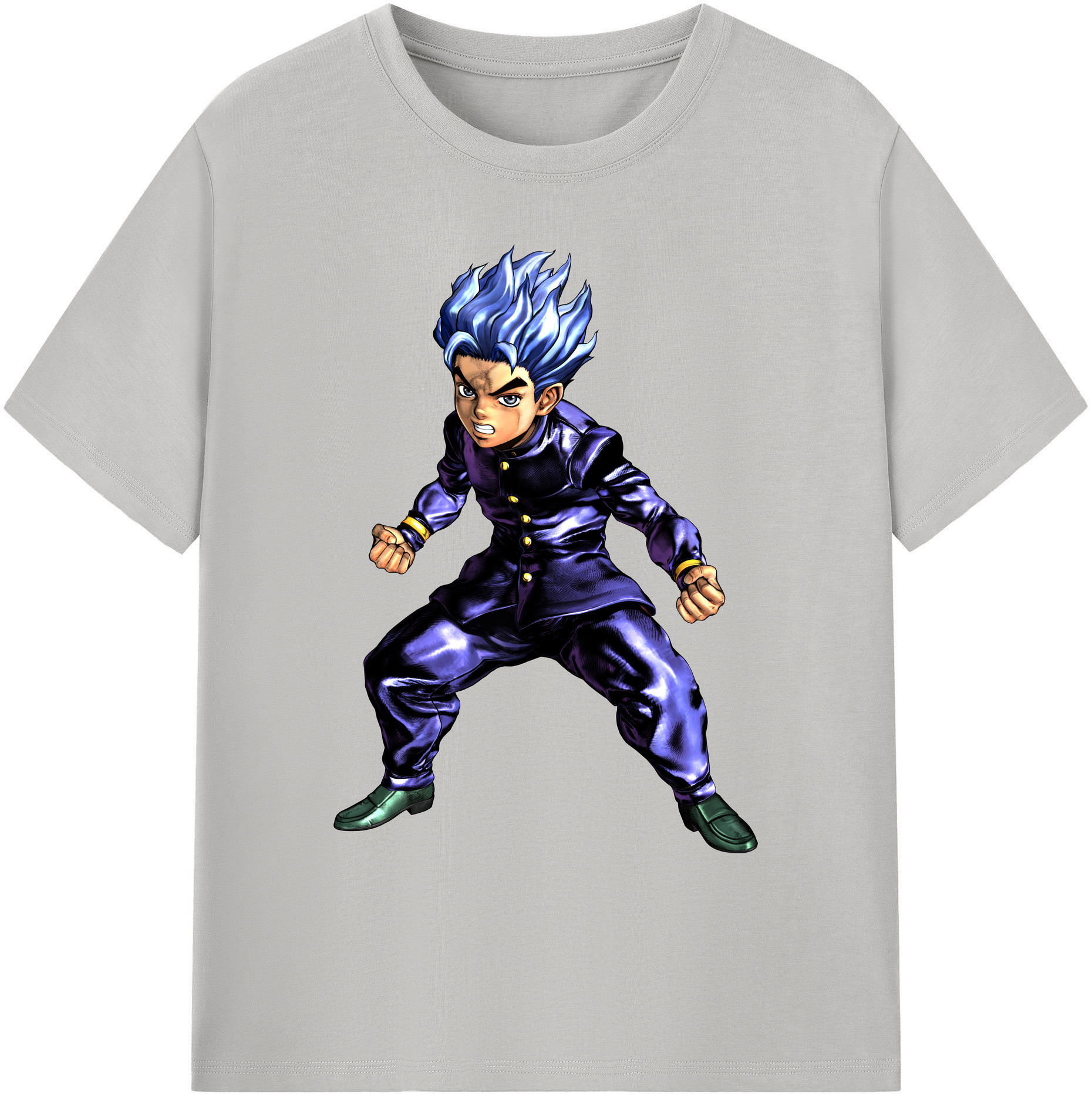 （画像用） ジョジョの奇妙な冒険 広瀨康一 JoJo's Bizarre Adventure Hirose Koichi 綿100％ メンズ半袖Tシャツ｜肌触りやわらか＆通気性