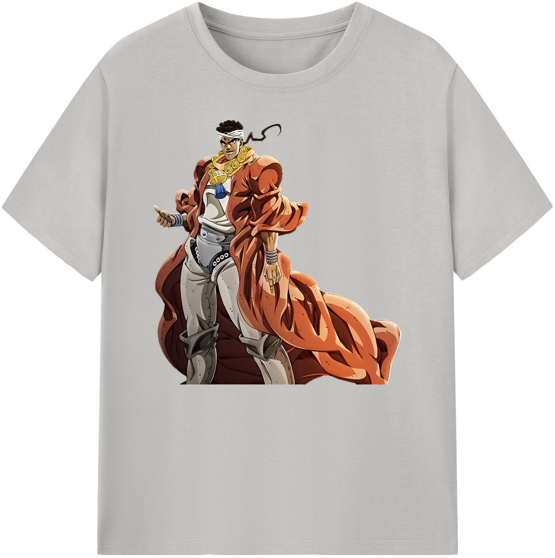 （画像用） ジョジョの奇妙な冒険 ムハンマド?アブドゥル JoJo's Bizarre Adventure Muhammad Avdol 綿100％ メンズ半袖Tシャツ｜肌触りやわらか＆通気性