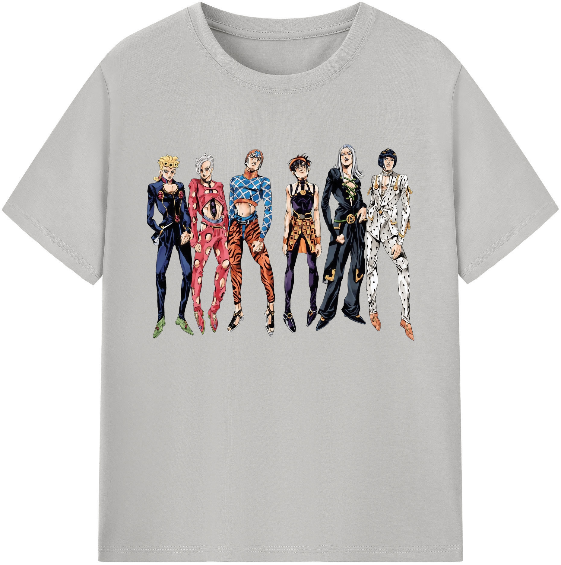 （画像用） ジョジョの奇妙な冒険 JoJo's Bizarre Adventure 綿100％ メンズ半袖Tシャツ｜肌触りやわらか＆通気性