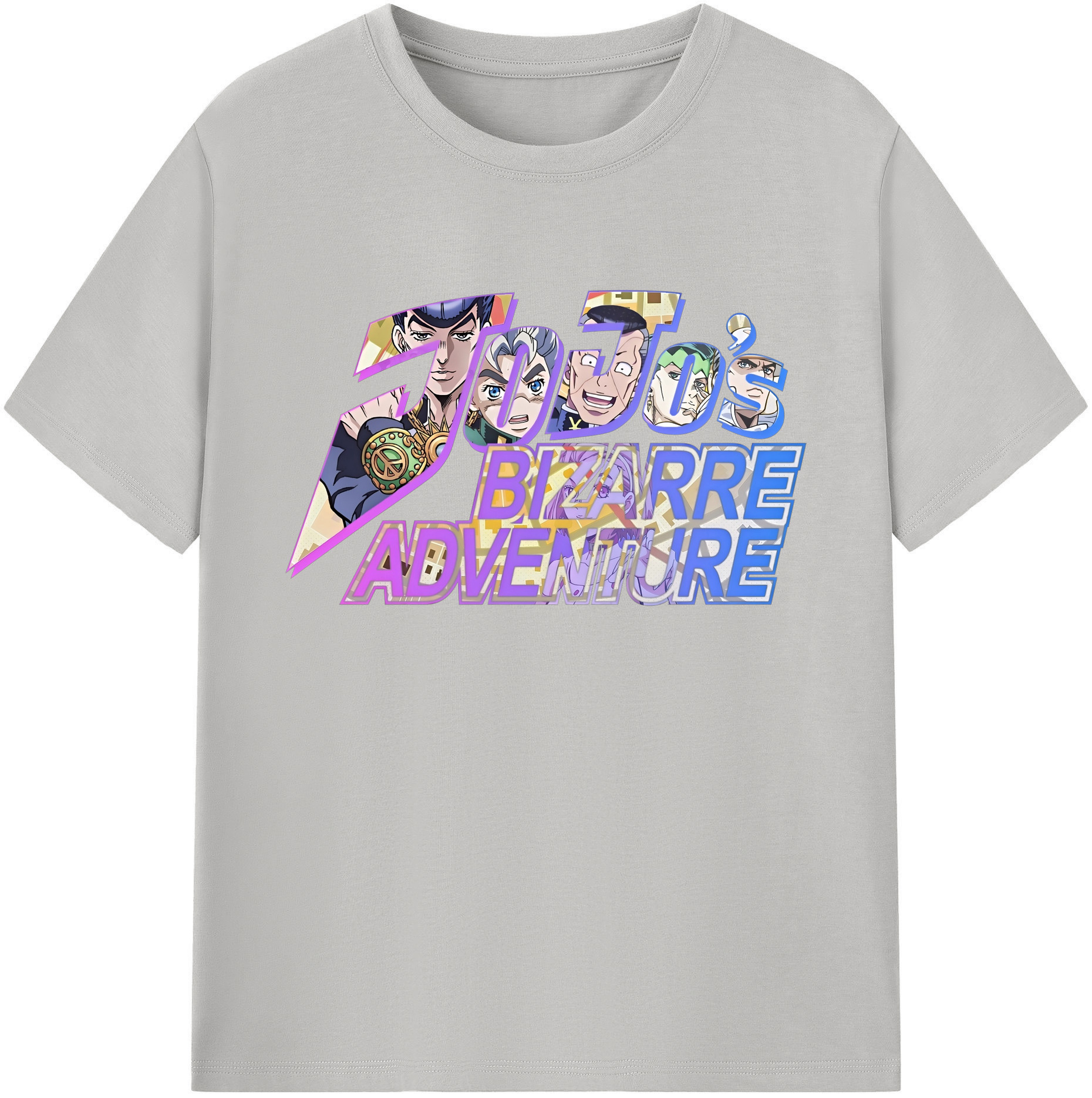 （画像用） ジョジョの奇妙な冒険 JoJo's Bizarre Adventure 綿100％ メンズ半袖Tシャツ｜肌触りやわらか＆通気性