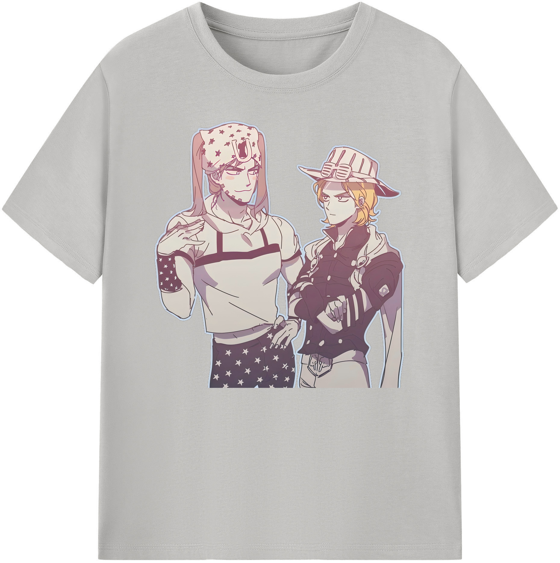 （画像用） ジョジョの奇妙な冒険 JoJo's Bizarre Adventure 綿100％ メンズ半袖Tシャツ｜肌触りやわらか＆通気性