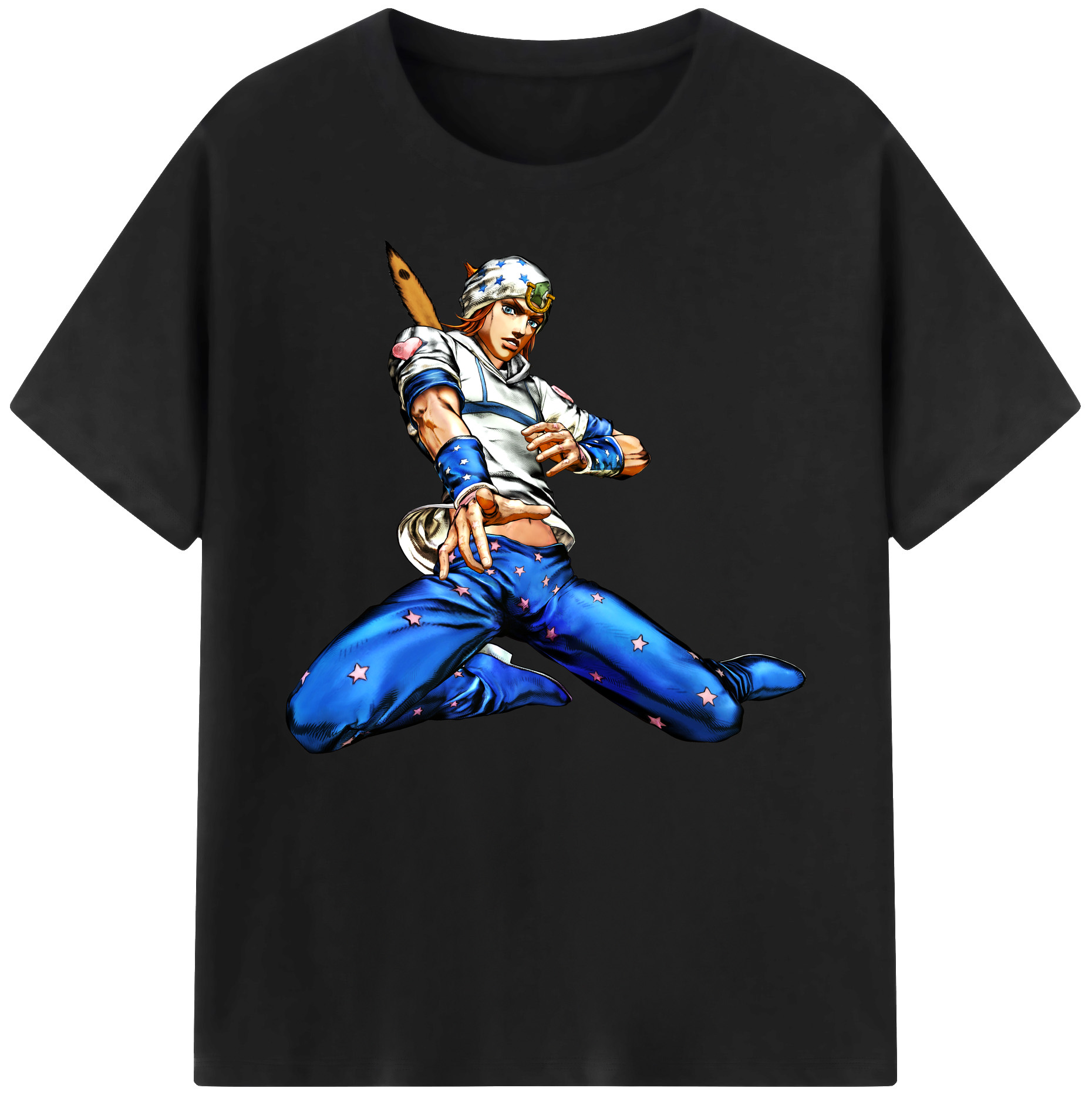 （画像用） ジョジョの奇妙な冒険 ジョナサン?ジョースター JoJo's Bizarre Adventure Jonathan Joestar 綿100％ メンズ半袖Tシャツ｜肌触りやわらか＆通気性