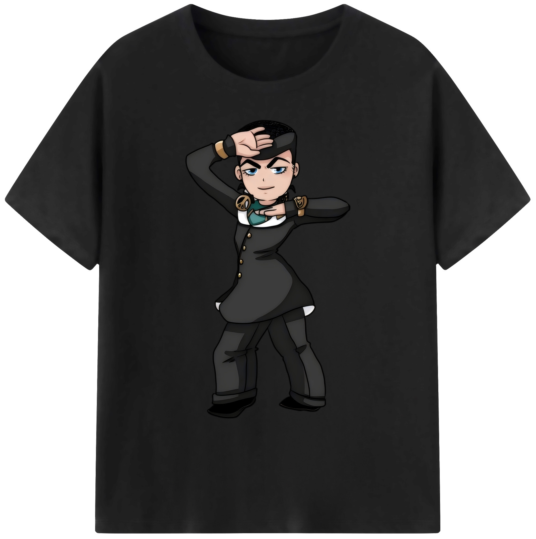 （画像用） ジョジョの奇妙な冒険 ひがしかた じょうすけ JoJo's Bizarre Adventure Higashikata Josuke 綿100％ メンズ半袖Tシャツ｜肌触りやわらか＆通気性