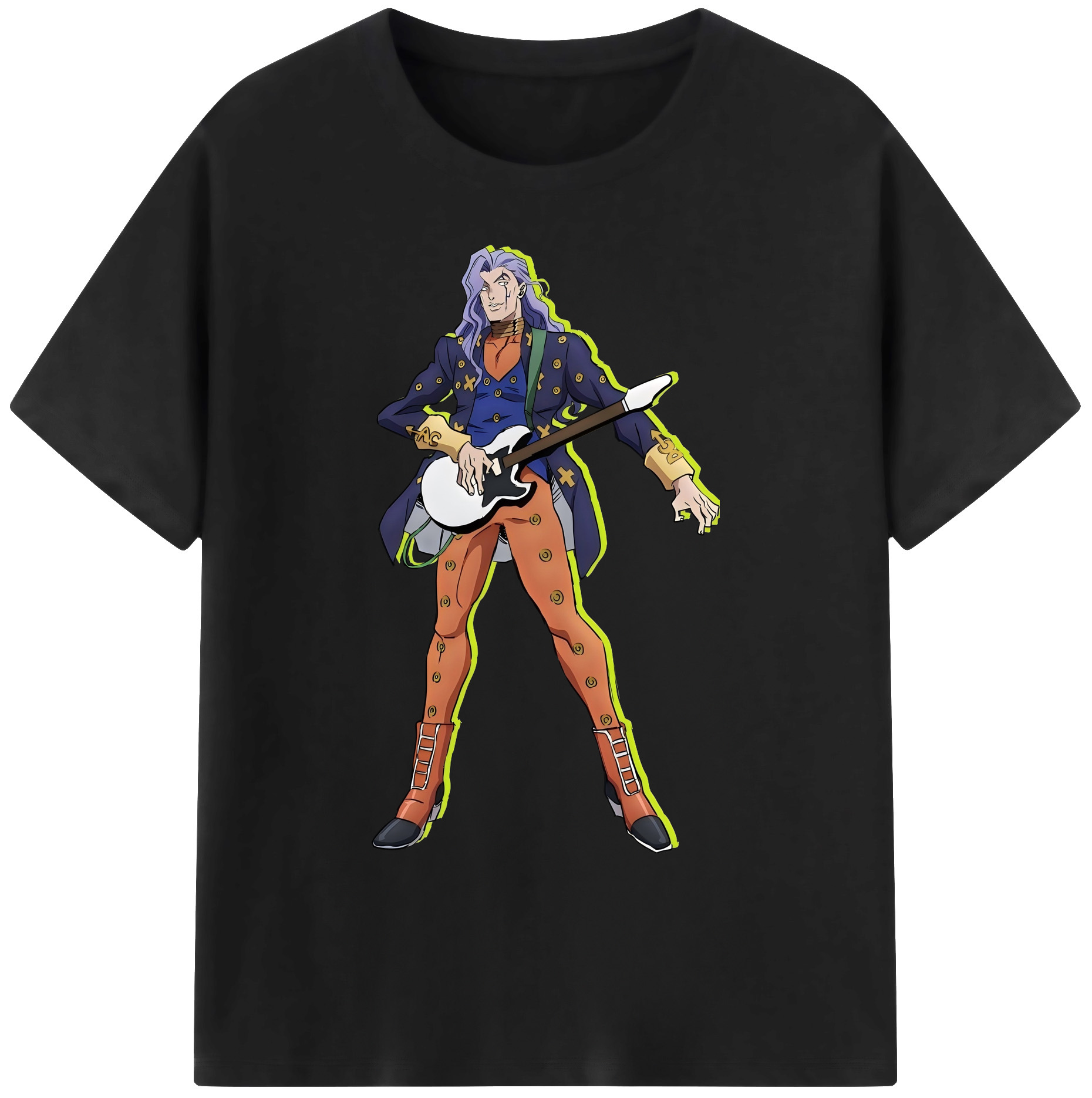 （画像用） ジョジョの奇妙な冒険 おといし あきら JoJo's Bizarre Adventure Akira Otoishi 綿100％ メンズ半袖Tシャツ｜肌触りやわらか＆通気性