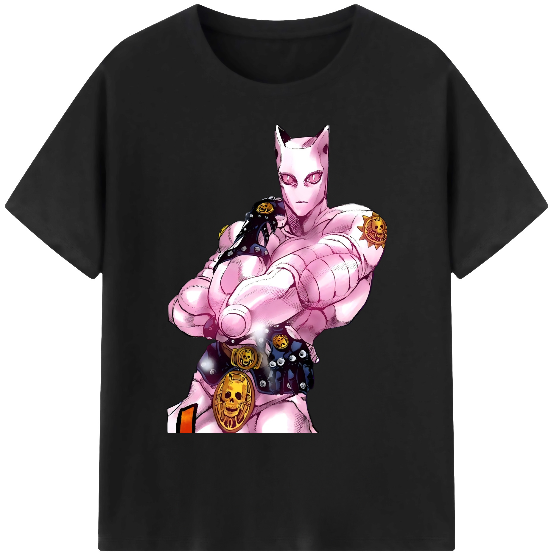 （画像用） ジョジョの奇妙な冒険 きら よしかげ JoJo's Bizarre Adventure Kira Yoshikage 綿100％ メンズ半袖Tシャツ｜肌触りやわらか＆通気性