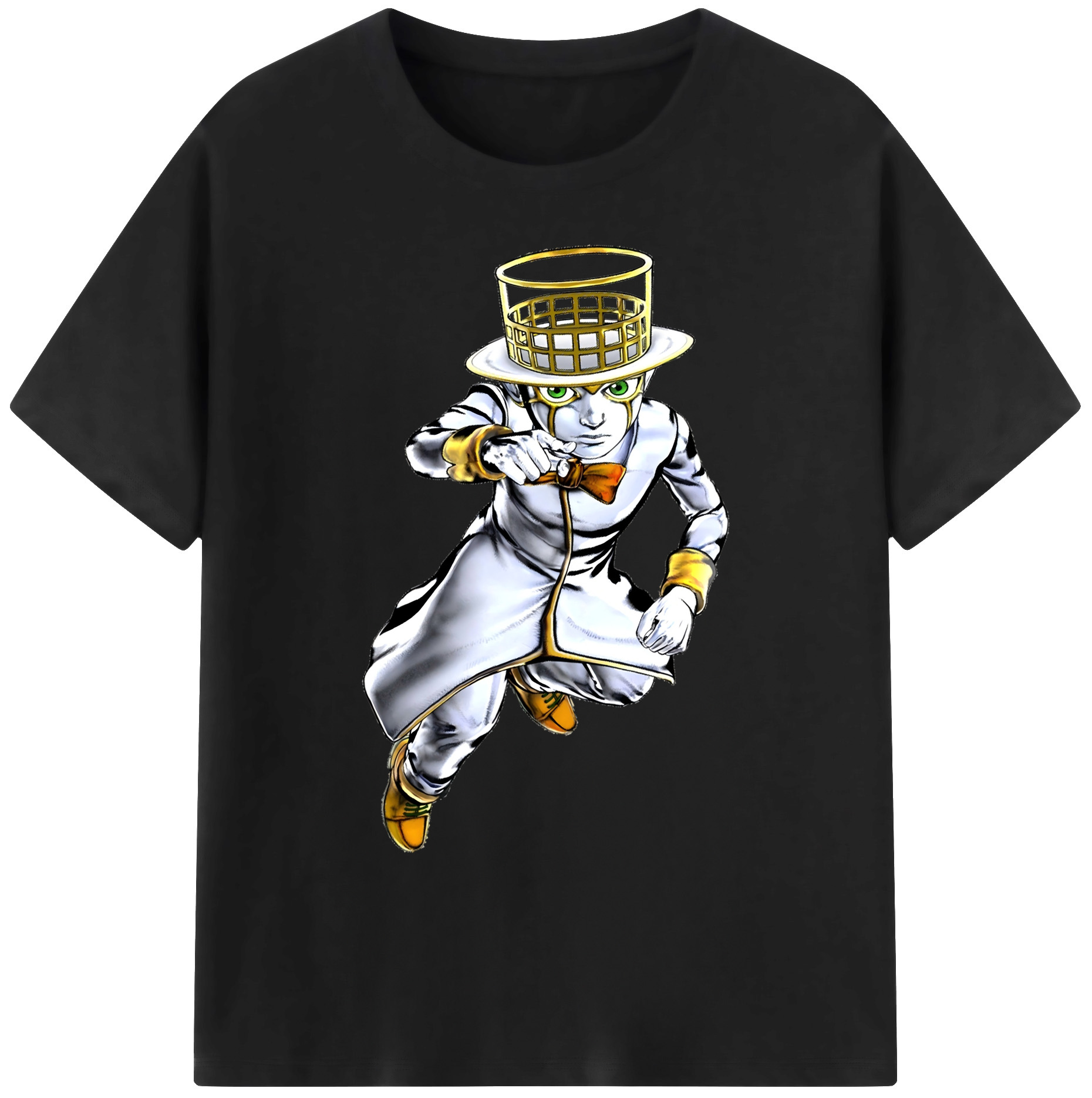 （画像用） ジョジョの奇妙な冒険 岸辺 露伴（きしべ ろはん） JoJo's Bizarre Adventure Rohan Kishibe 綿100％ メンズ半袖Tシャツ｜肌触りやわらか＆通気性