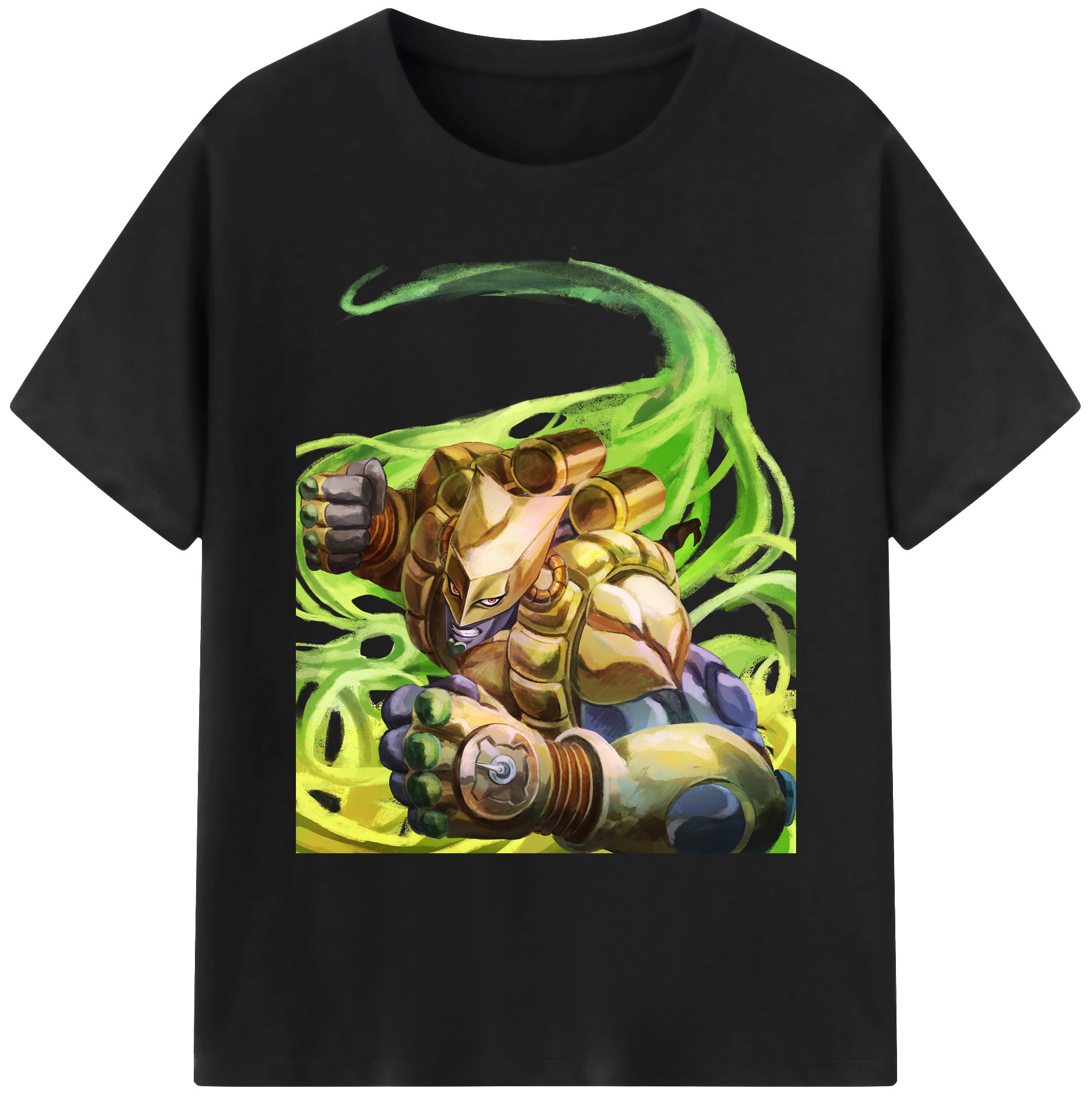 （画像用） ジョジョの奇妙な冒険 ディオ?ブランドー JoJo's Bizarre Adventure Dio Brando 綿100％ メンズ半袖Tシャツ｜肌触りやわらか＆通気性