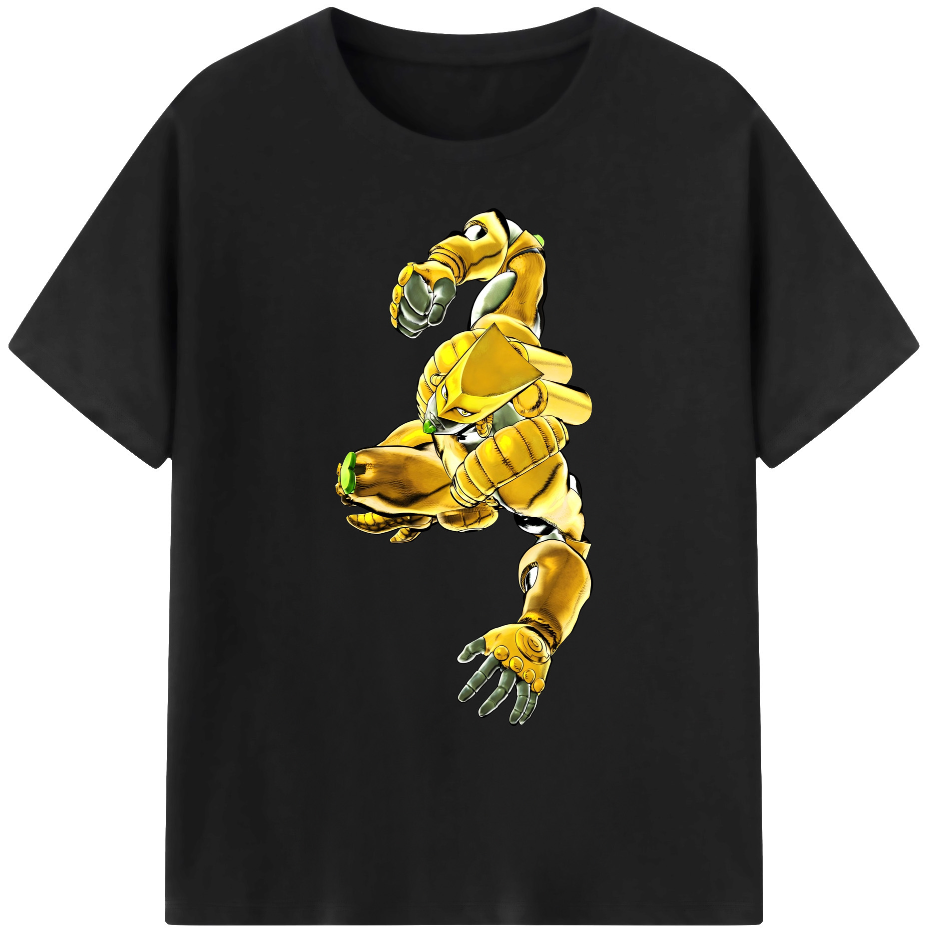 （画像用） ジョジョの奇妙な冒険 ディオ?ブランドー JoJo's Bizarre Adventure Dio Brando 綿100％ メンズ半袖Tシャツ｜肌触りやわらか＆通気性