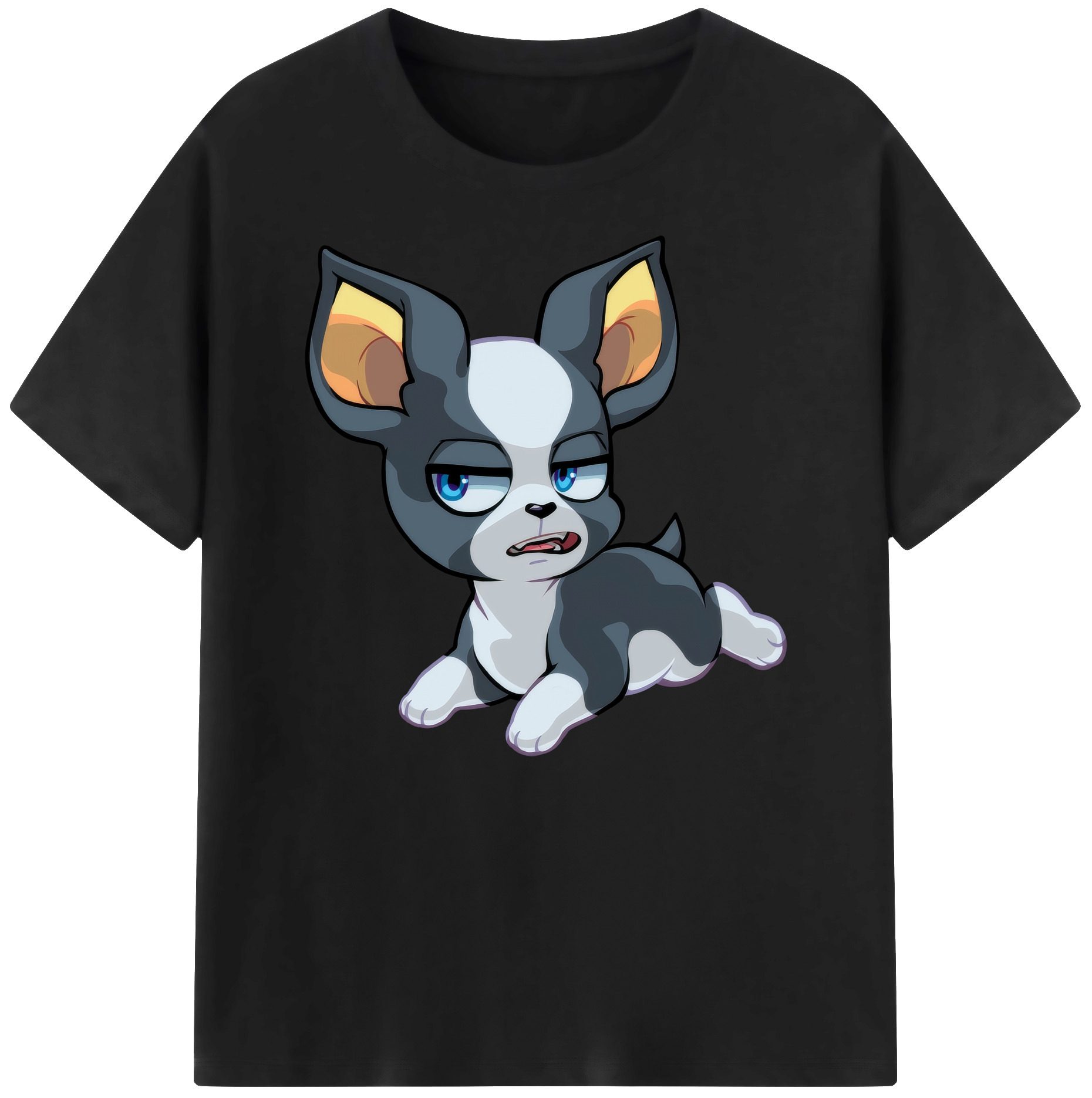 （画像用） ジョジョの奇妙な冒険 イギー JoJo's Bizarre Adventure Iggy 綿100％ メンズ半袖Tシャツ｜肌触りやわらか＆通気性