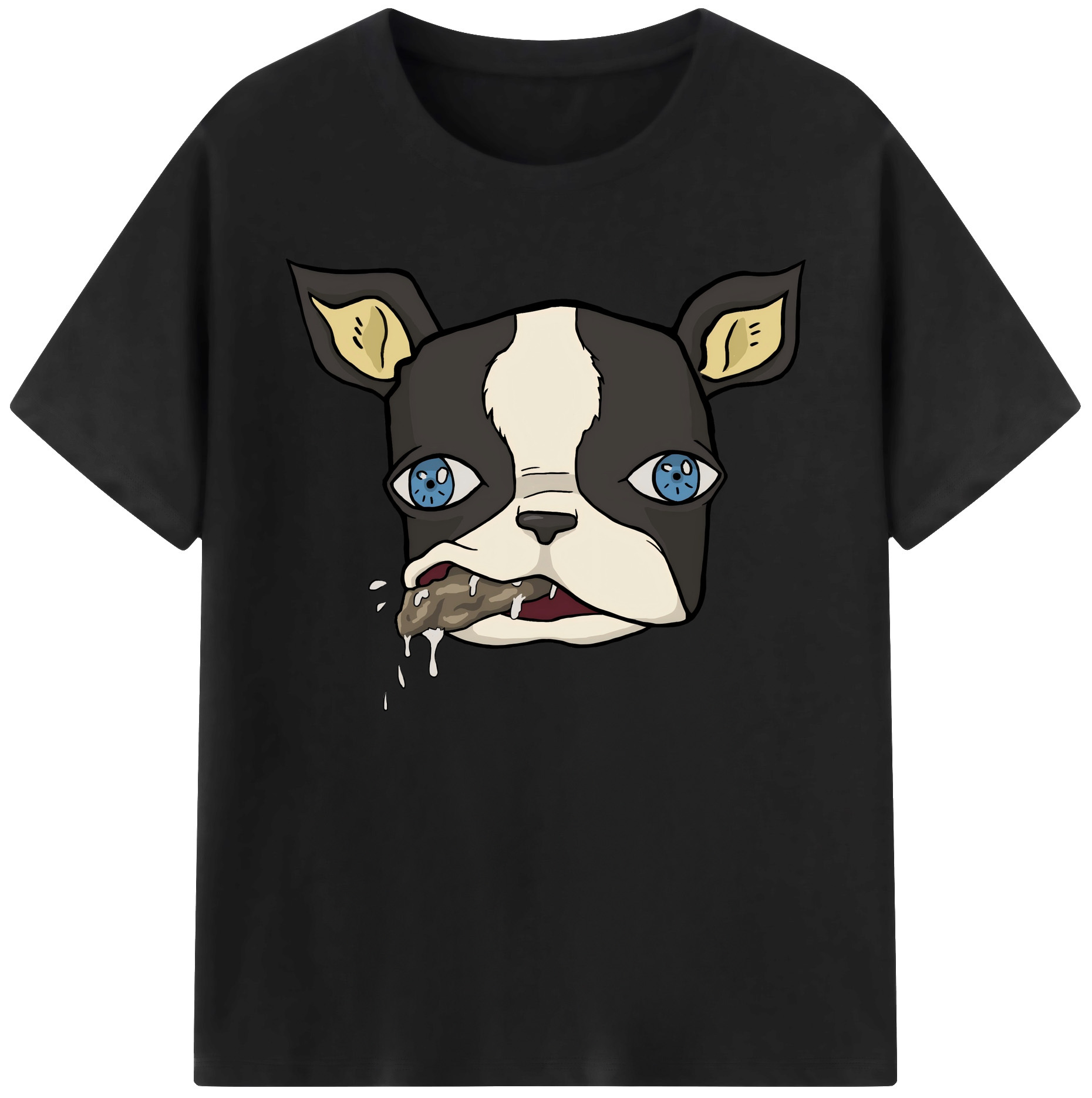 （画像用） ジョジョの奇妙な冒険 イギー JoJo's Bizarre Adventure Iggy 綿100％ メンズ半袖Tシャツ｜肌触りやわらか＆通気性