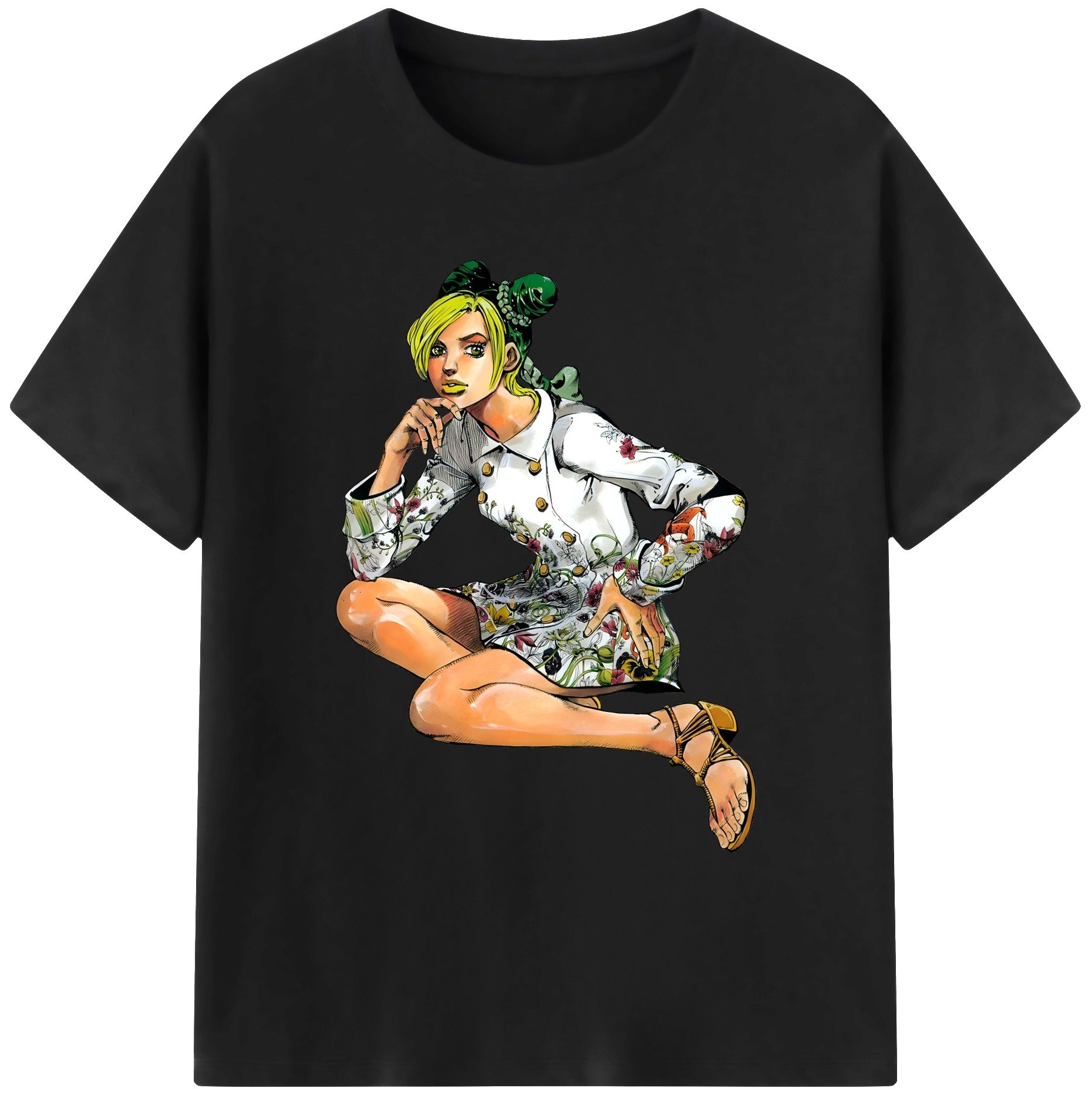 （画像用） "ジョジョの奇妙な冒険 くうじょう ジョリーン JoJo's Bizarre Adventure Jolyne Cujoh " 綿100％ メンズ半袖Tシャツ｜肌触りやわらか＆通気性