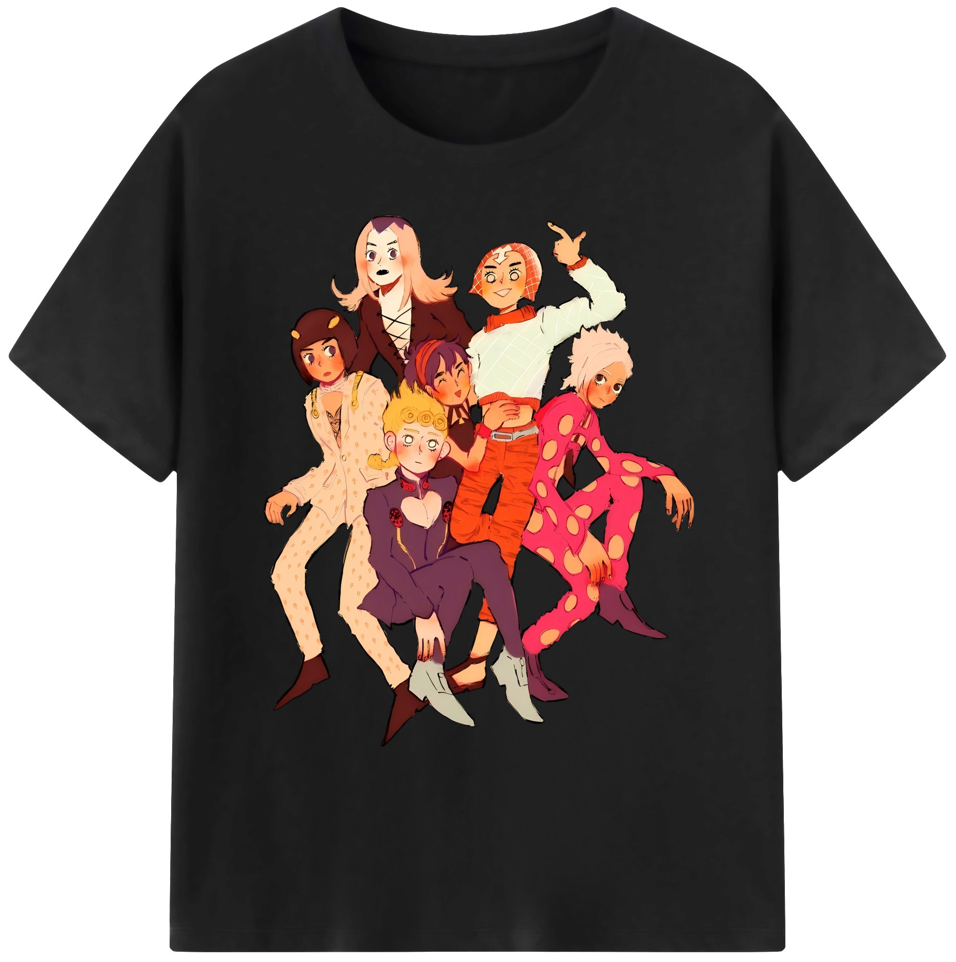 （画像用） ジョジョの奇妙な冒険 JoJo's Bizarre Adventure 綿100％ メンズ半袖Tシャツ｜肌触りやわらか＆通気性