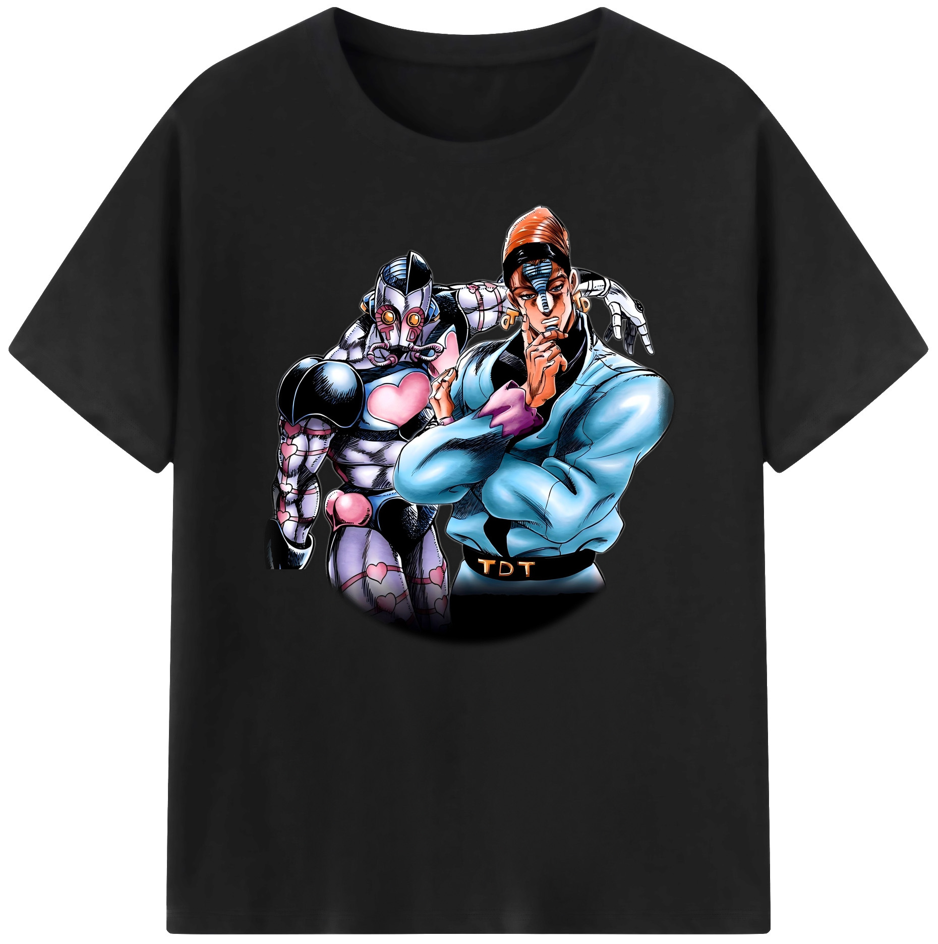 （画像用） ジョジョの奇妙な冒険 ひがしかた じょうすけ JoJo's Bizarre Adventure Higashikata Josuke 綿100％ メンズ半袖Tシャツ｜肌触りやわらか＆通気性