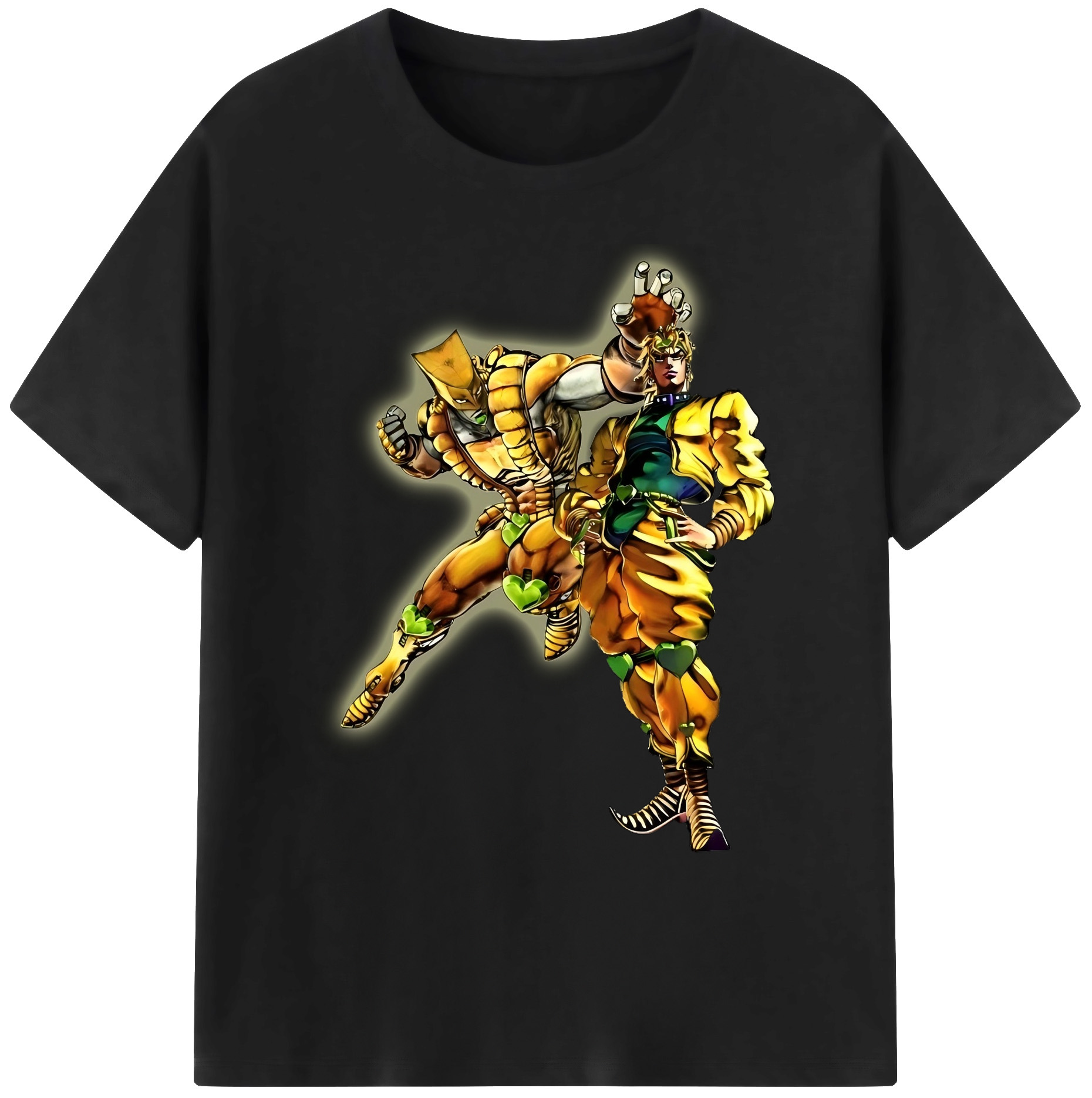 （画像用） ジョジョの奇妙な冒険 ディオ?ブランドー JoJo's Bizarre Adventure Dio Brando 綿100％ メンズ半袖Tシャツ｜肌触りやわらか＆通気性