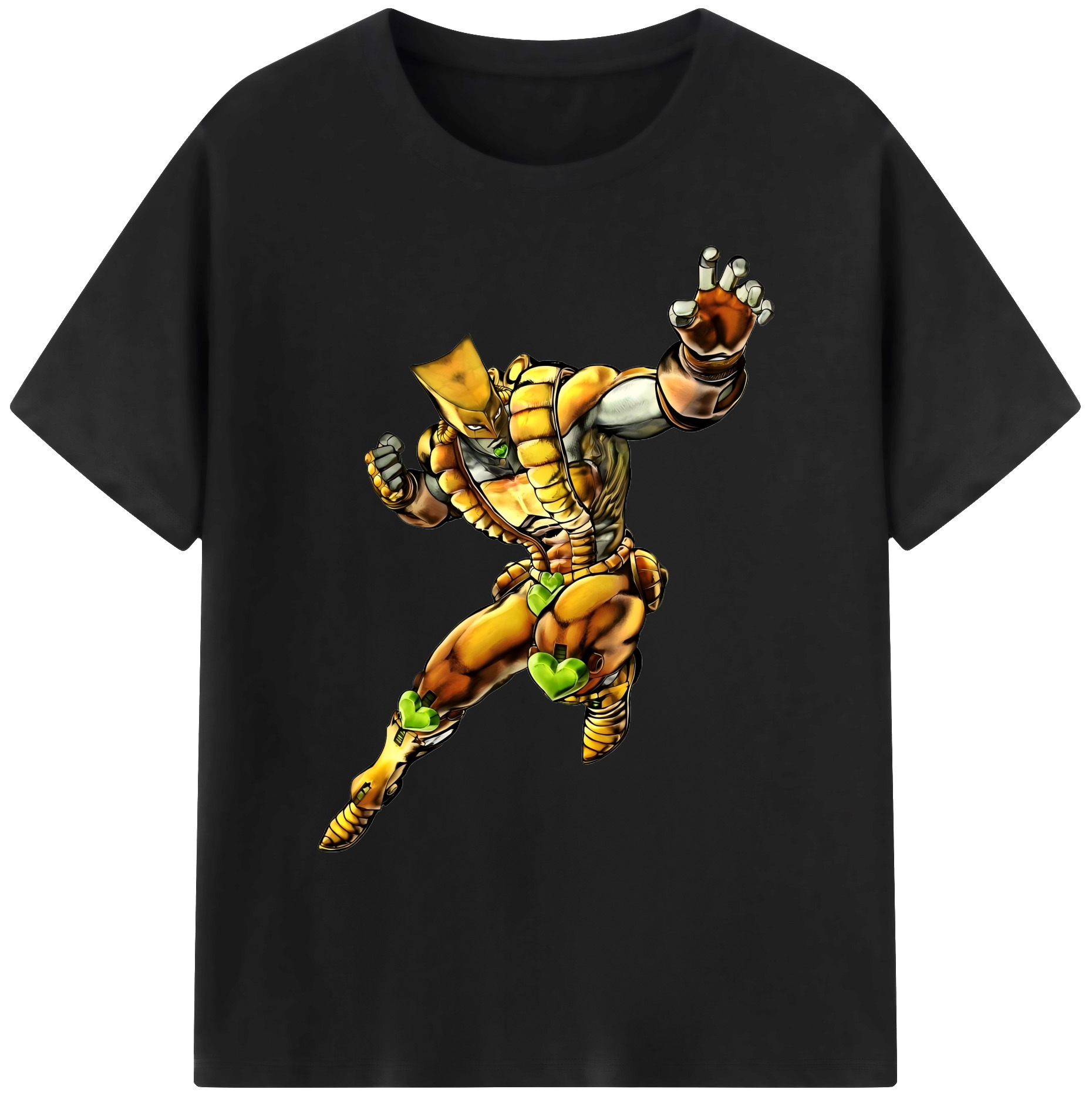 （画像用） ジョジョの奇妙な冒険 ディオ?ブランドー JoJo's Bizarre Adventure Dio Brando 綿100％ メンズ半袖Tシャツ｜肌触りやわらか＆通気性
