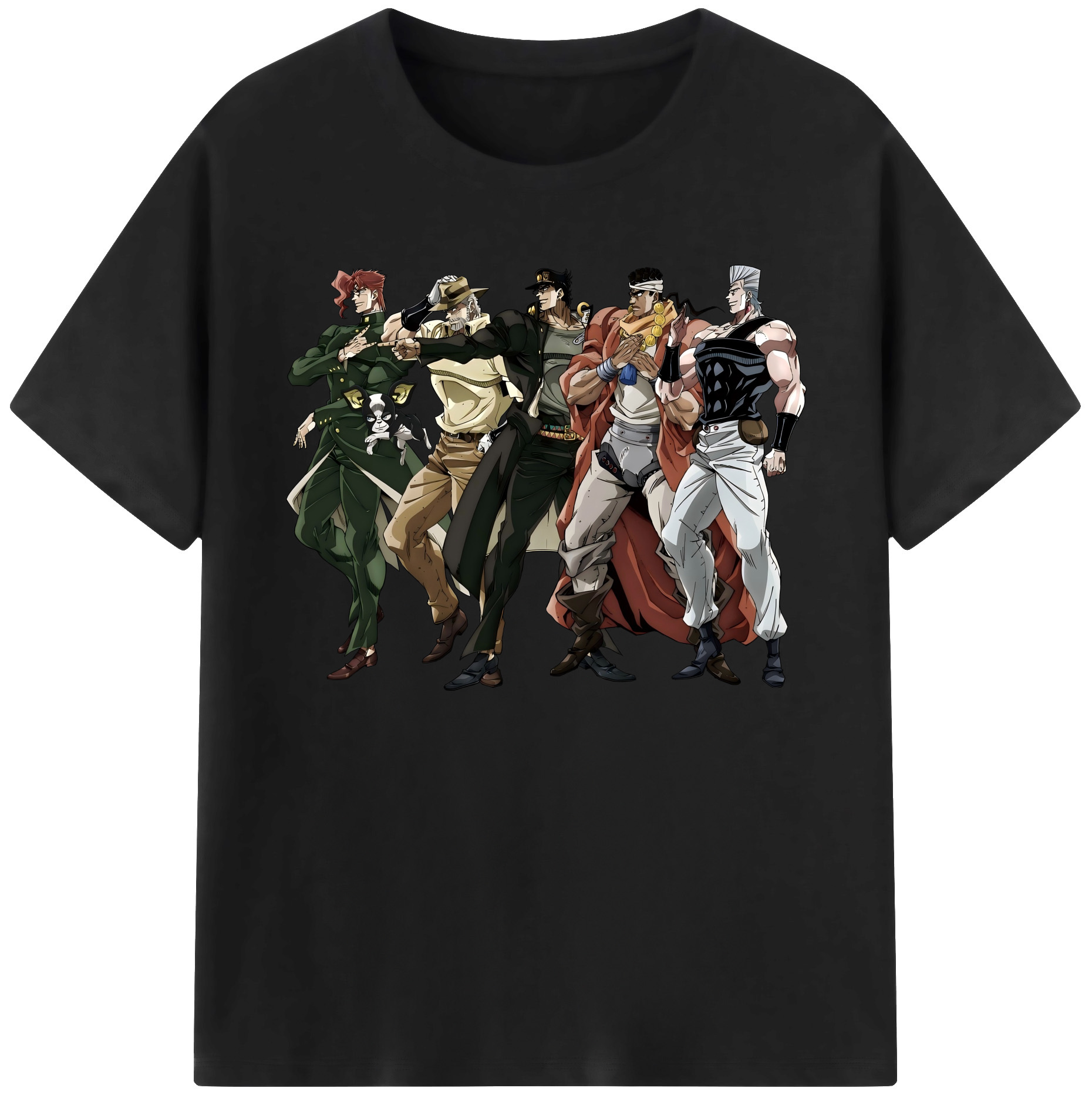 （画像用） ジョジョの奇妙な冒険 JoJo's Bizarre Adventure 綿100％ メンズ半袖Tシャツ｜肌触りやわらか＆通気性