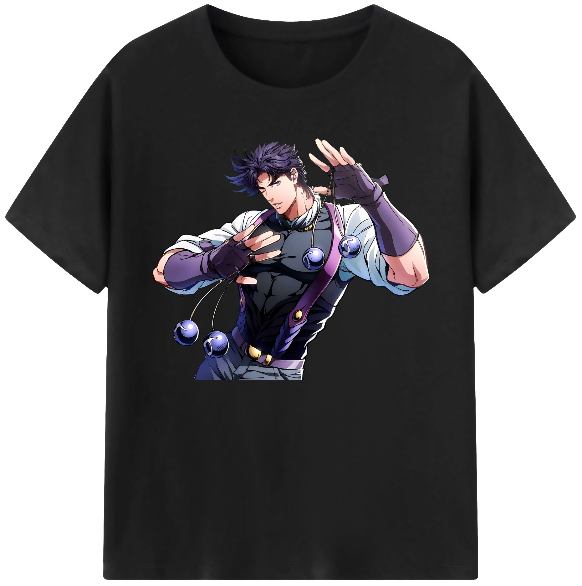 （画像用） ジョジョの奇妙な冒険 JoJo's Bizarre Adventure 綿100％ メンズ半袖Tシャツ｜肌触りやわらか＆通気性
