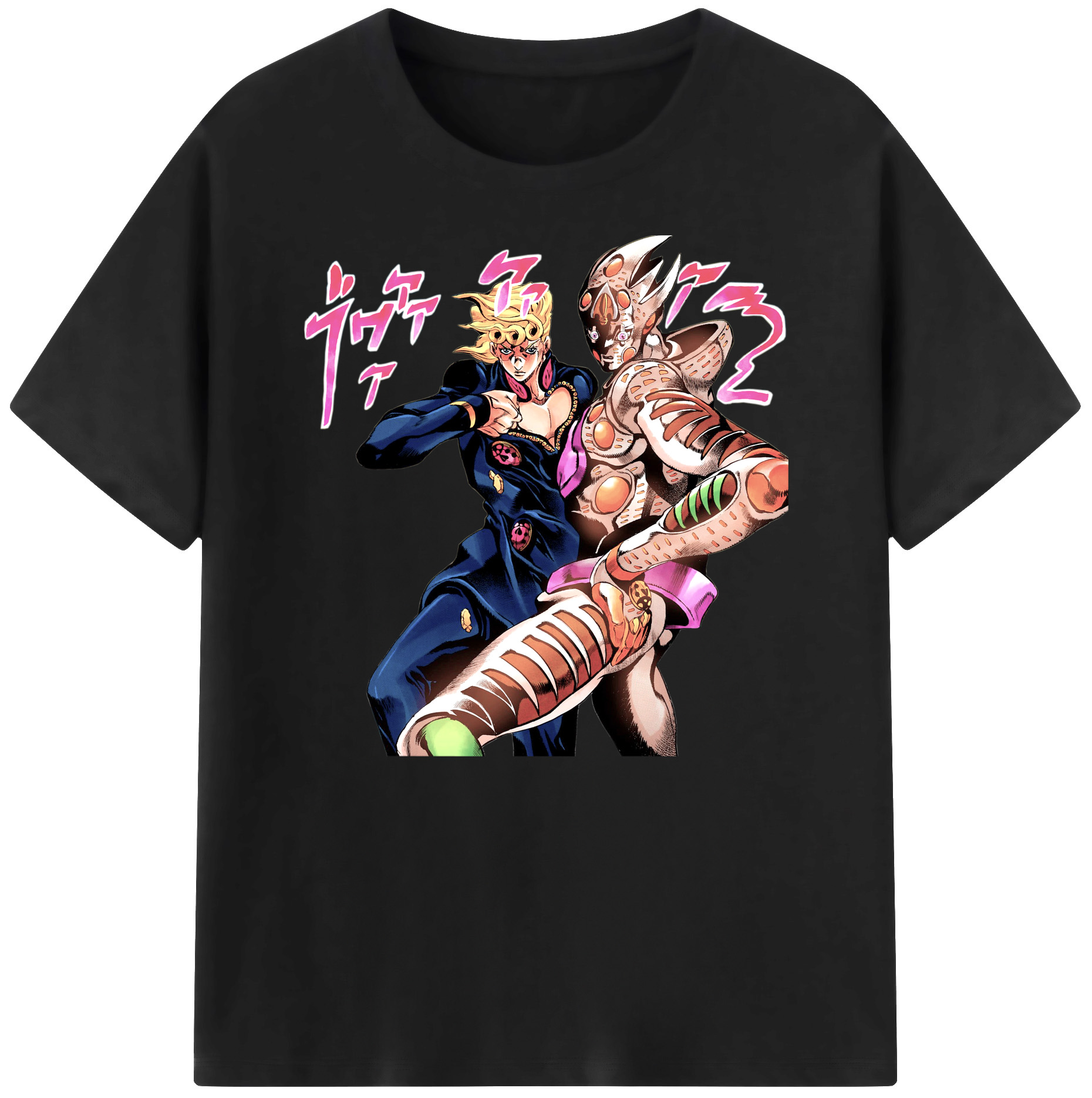 （画像用） ジョジョの奇妙な冒険 ジョルノ?ジョバァーナ JoJo's Bizarre Adventure Giorno Giovanna 綿100％ メンズ半袖Tシャツ｜肌触りやわらか＆通気性