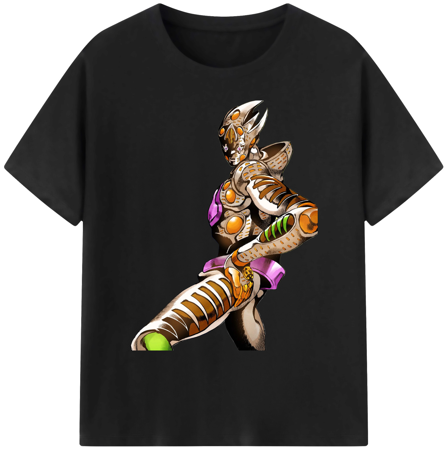 （画像用） ジョジョの奇妙な冒険 ジョルノ?ジョバァーナ JoJo's Bizarre Adventure Giorno Giovanna 綿100％ メンズ半袖Tシャツ｜肌触りやわらか＆通気性