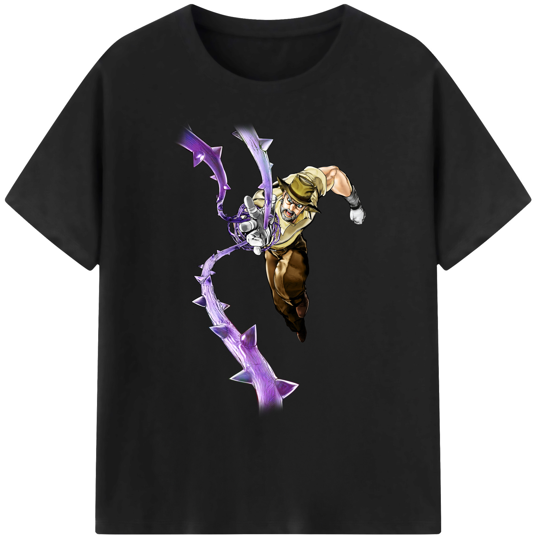 （画像用） ジョジョの奇妙な冒険 ジョセフ?ジョースター JoJo's Bizarre Adventure Joseph Joestar 綿100％ メンズ半袖Tシャツ｜肌触りやわらか＆通気性