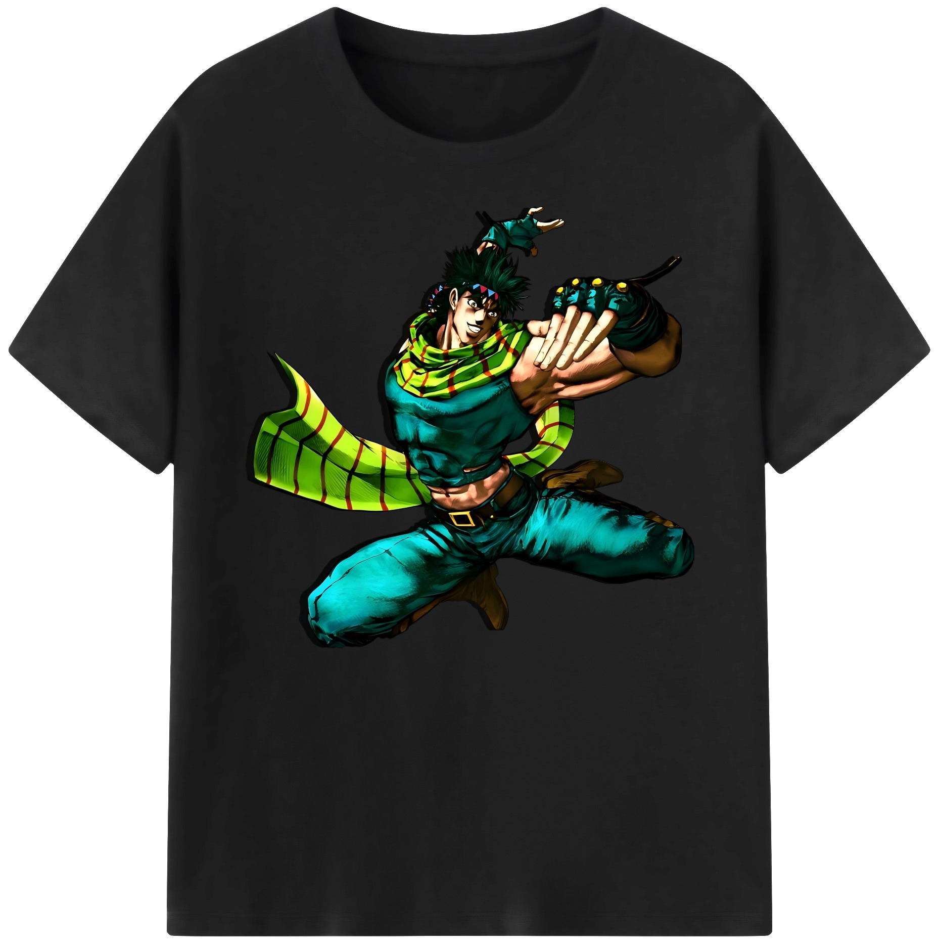 （画像用） ジョジョの奇妙な冒険 ジョセフ?ジョースター JoJo's Bizarre Adventure Joseph Joestar 綿100％ メンズ半袖Tシャツ｜肌触りやわらか＆通気性