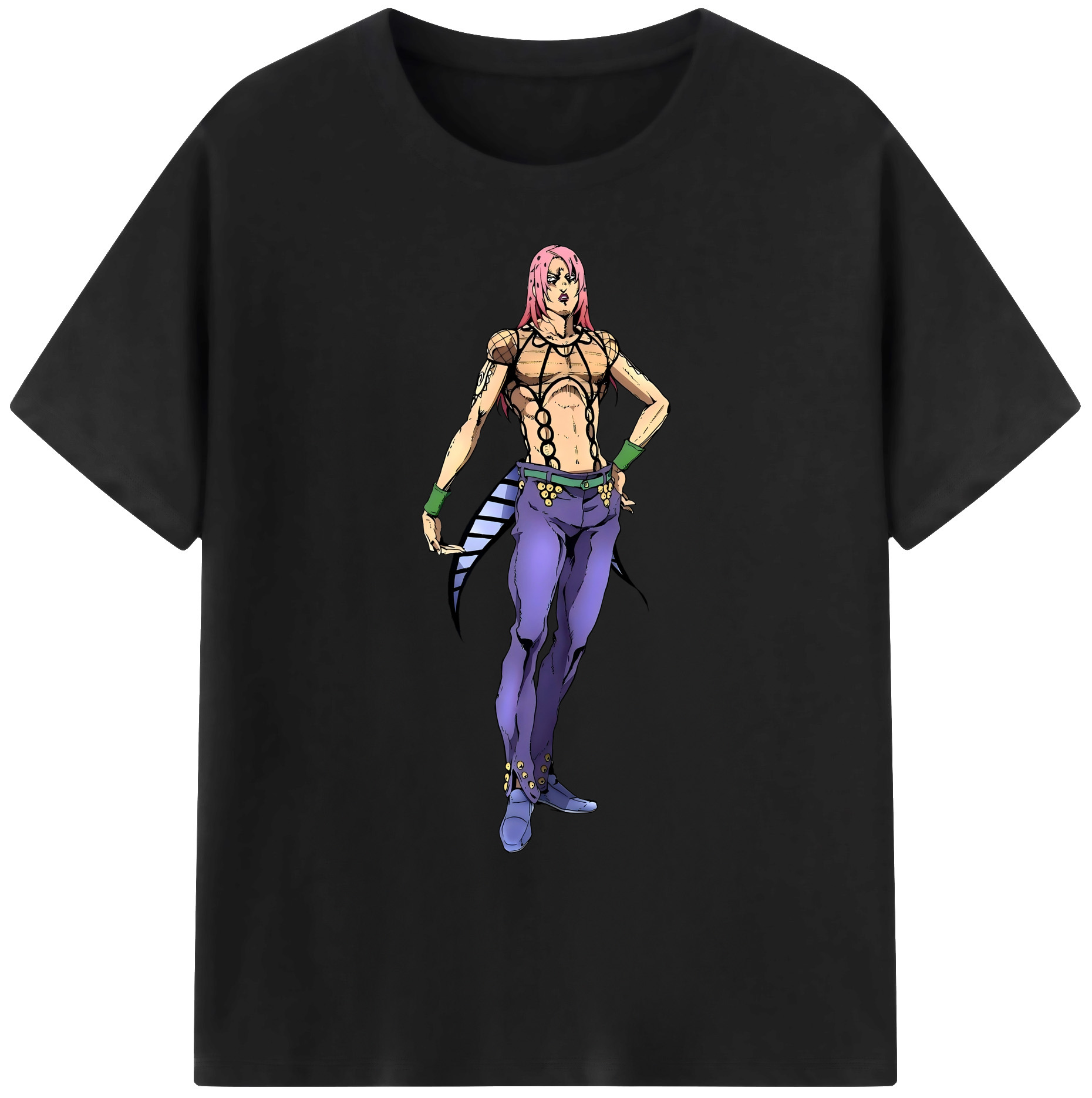 （画像用） ジョジョの奇妙な冒険 ビネガー?ドッピオ JoJo's Bizarre Adventure Vinegar Doppio 綿100％ メンズ半袖Tシャツ｜肌触りやわらか＆通気性