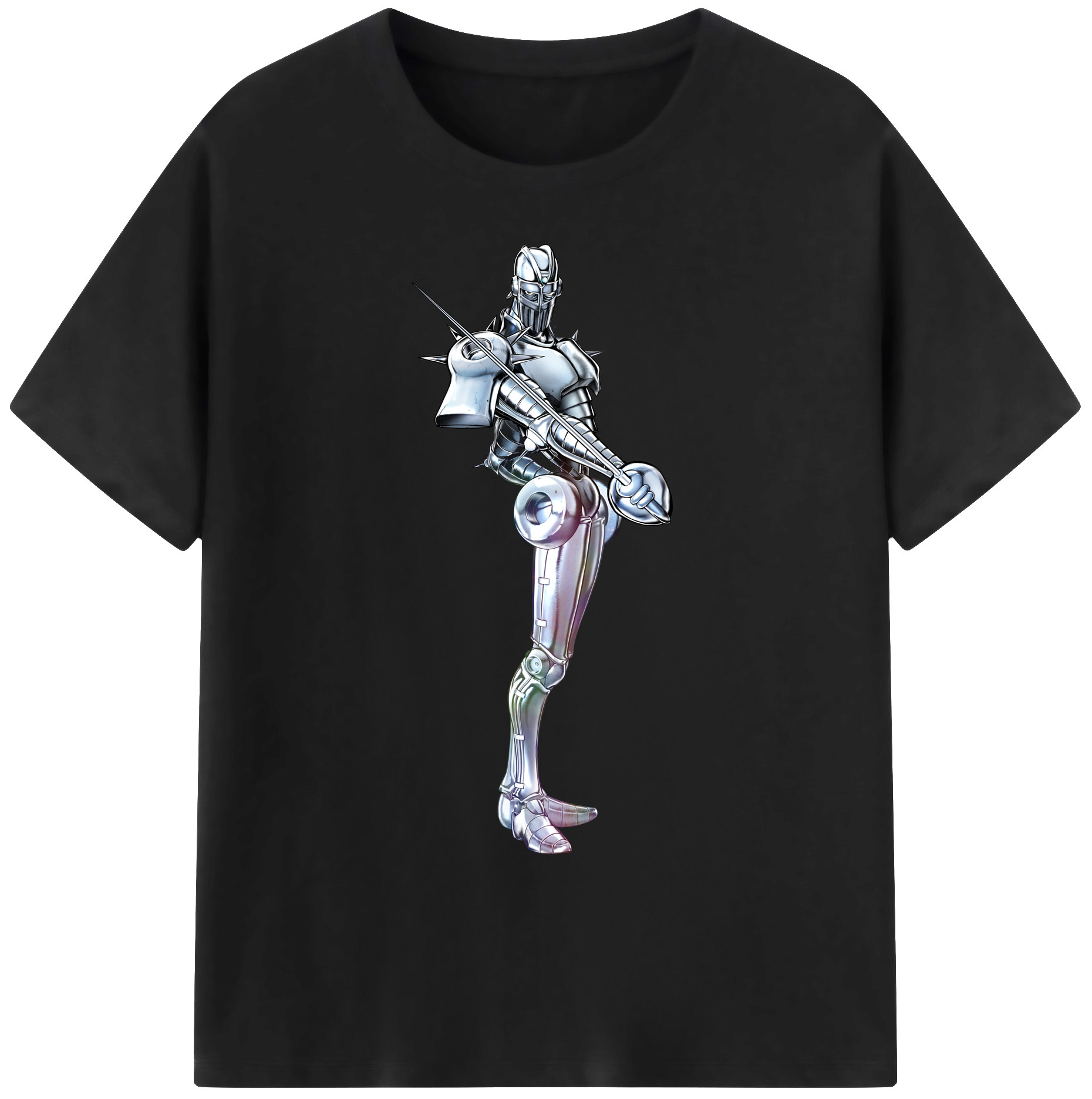 （画像用） ジョジョの奇妙な冒険 ジャン＝ピエール?ポルナレフ JoJo's Bizarre Adventure Jan Pierre Polnareff 綿100％ メンズ半袖Tシャツ｜肌触りやわらか＆通気性