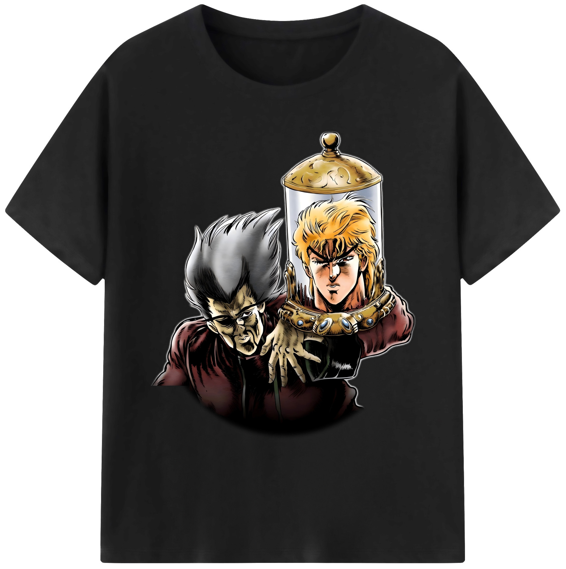 （画像用） ジョジョの奇妙な冒険 ディオ?ブランドー JoJo's Bizarre Adventure Dio Brando 綿100％ メンズ半袖Tシャツ｜肌触りやわらか＆通気性