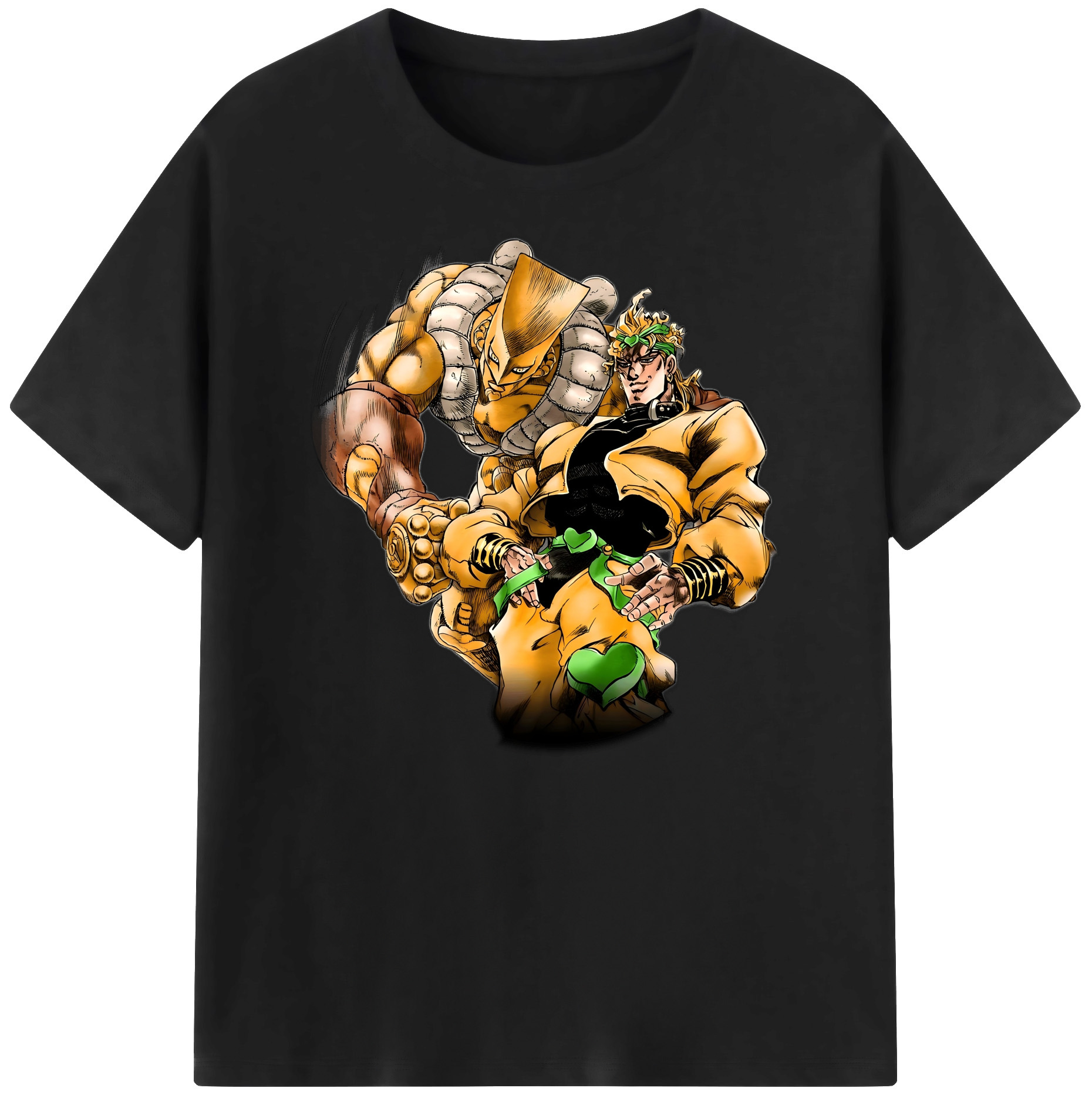 （画像用） ジョジョの奇妙な冒険 ディオ?ブランドー JoJo's Bizarre Adventure Dio Brando 綿100％ メンズ半袖Tシャツ｜肌触りやわらか＆通気性